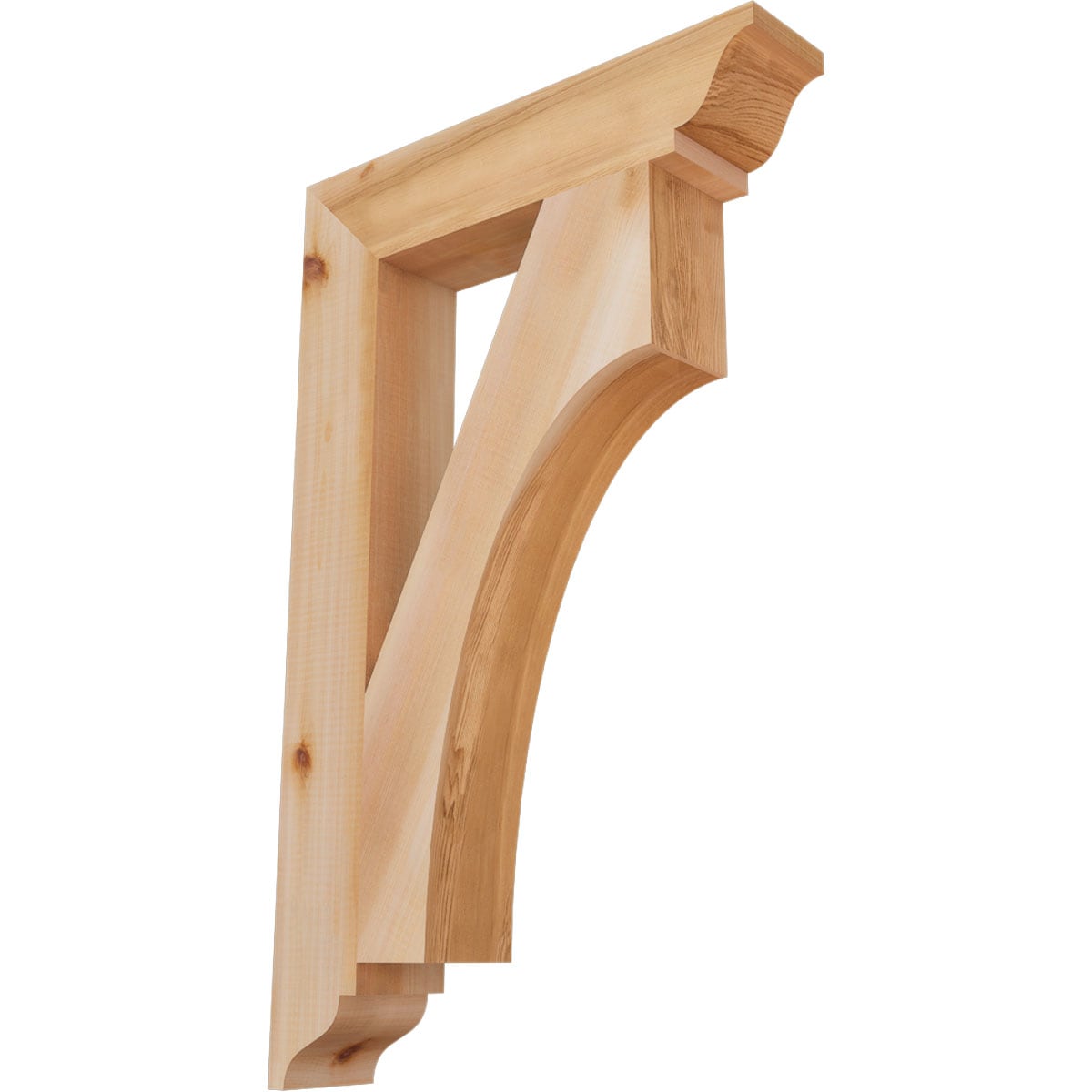 Ekena Millwork BKT04X20X32WTL01SWR Westlake traditional smooth 3-1/2-in x 20-in x 32-in Western red cedar Brown Wood Standard bracket