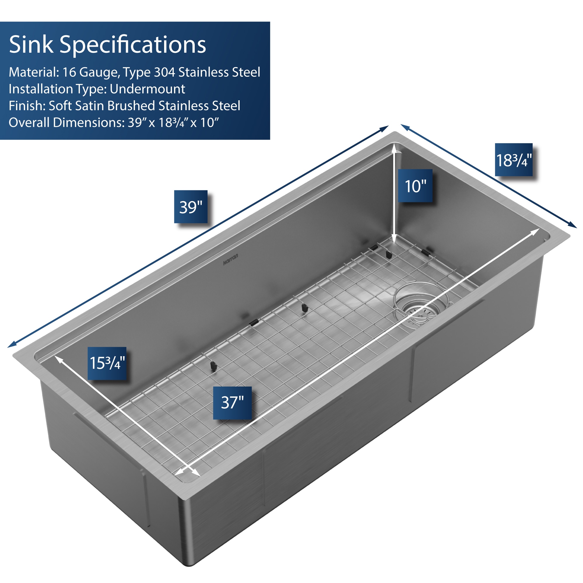 Karran WS-39-PK1 Kitchen-Sinks - View #2
