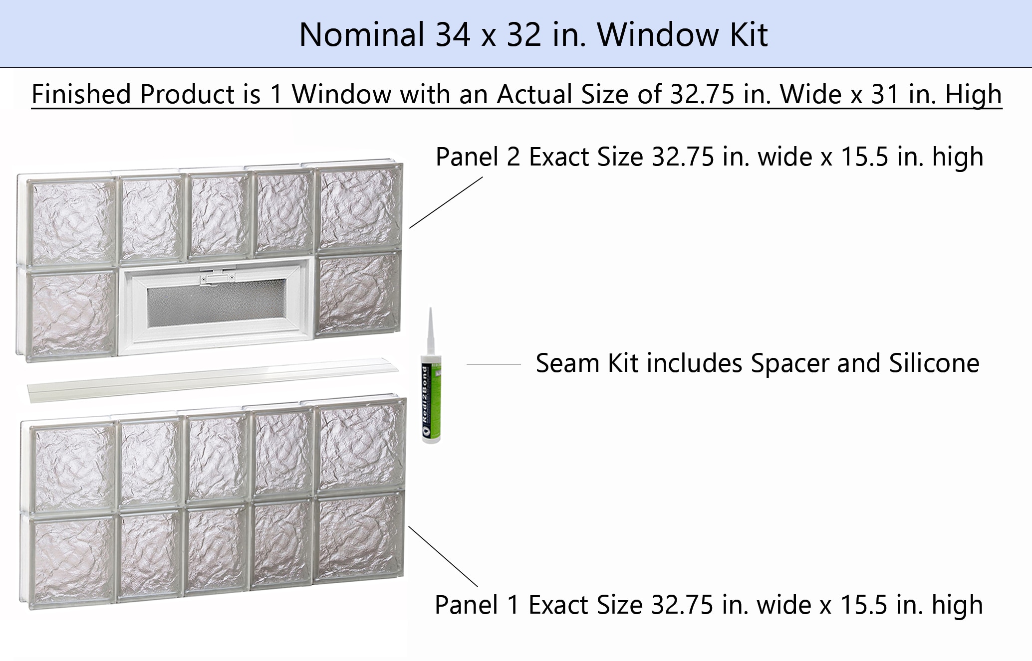 REDI2SET V3432IS Glass-Block-Windows - View #2