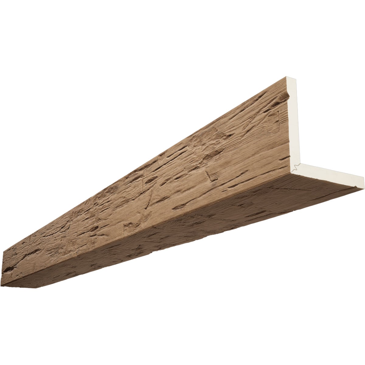 Ekena Millwork BMHH2C0100X060X192TF 1-in x 10-in x 16-ft Toffee Finished Urethane L-Shaped Decorative Beam