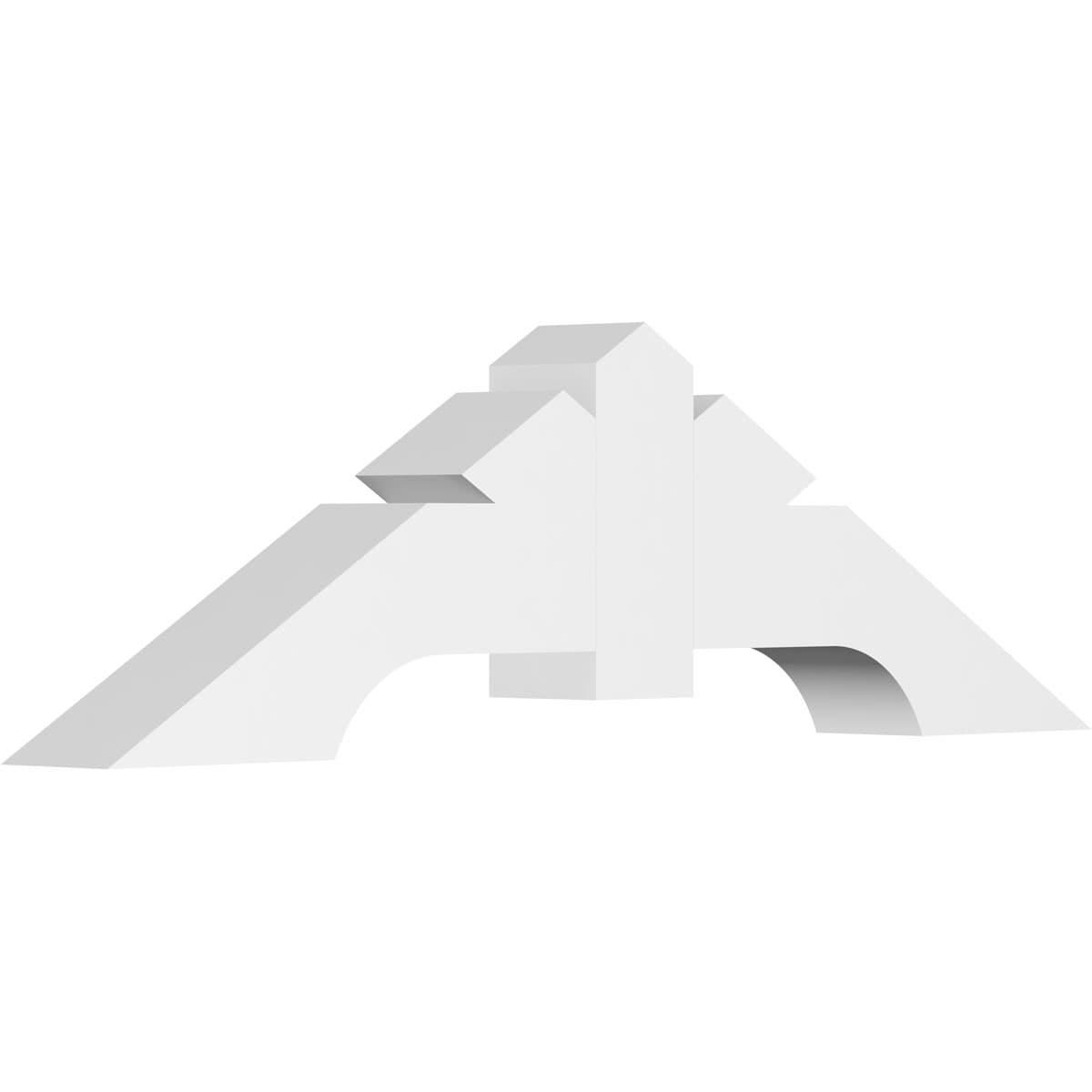 Ekena Millwork GBP060X18X0606VAN00 Vanguard White PVC Gable bracket