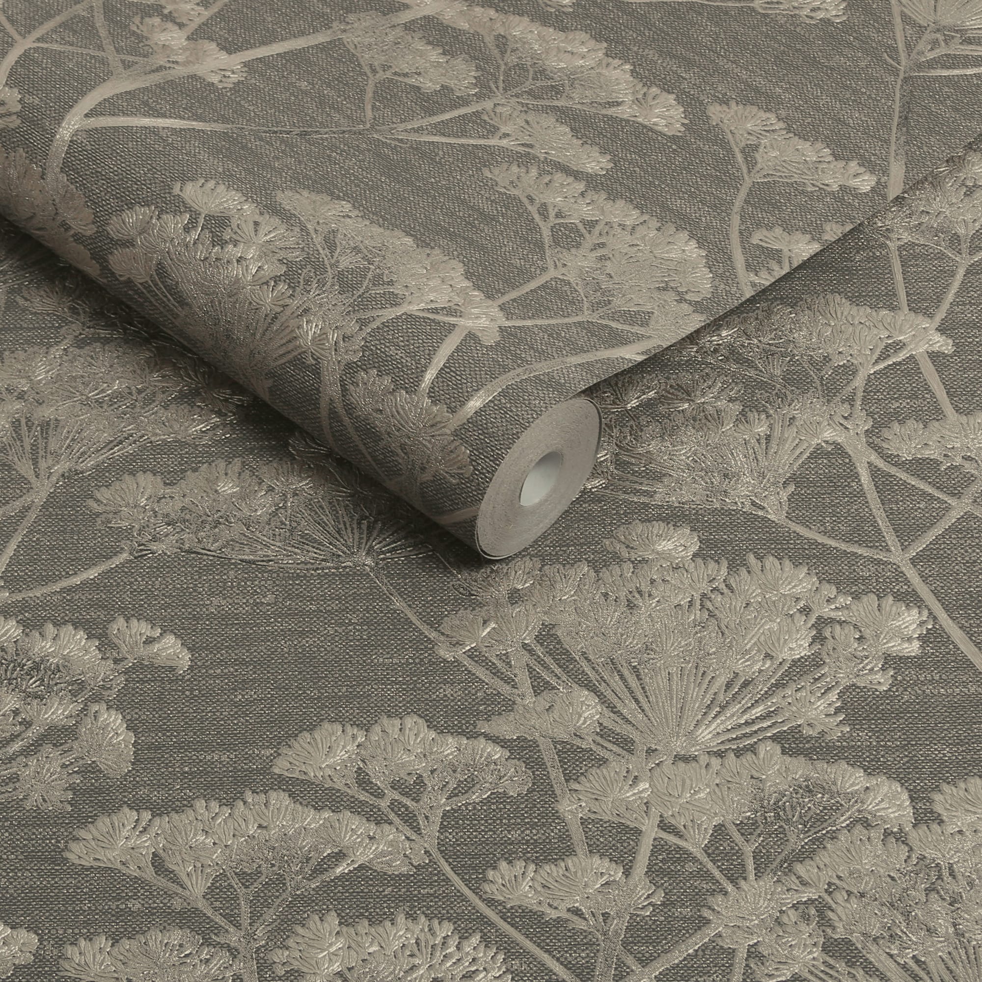 Graham & Brown Serene Seedhead Taupe and Gold Wallpaper Sample in the ...