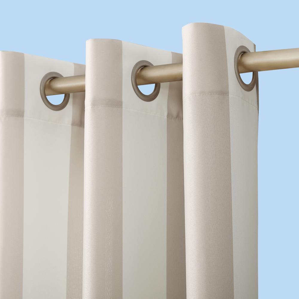 Khaki Polyester Blackout Grommet Curtain Panel