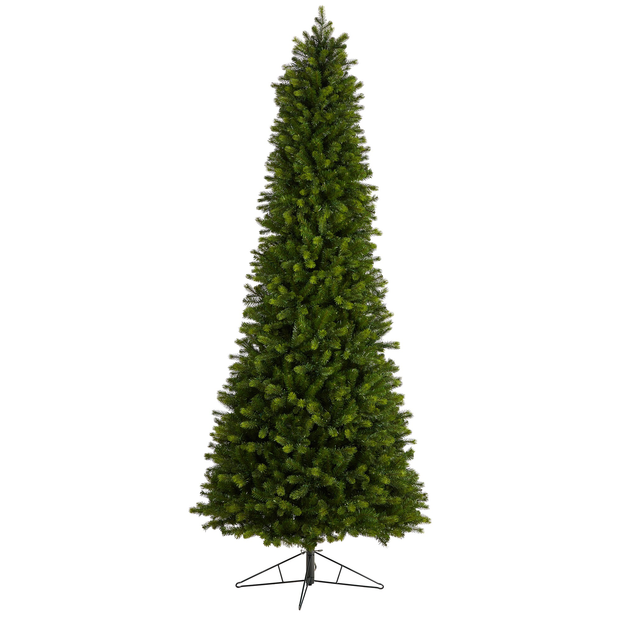 Nearly Natural 6.5' Slim Christmas Tree w/Remote Control 