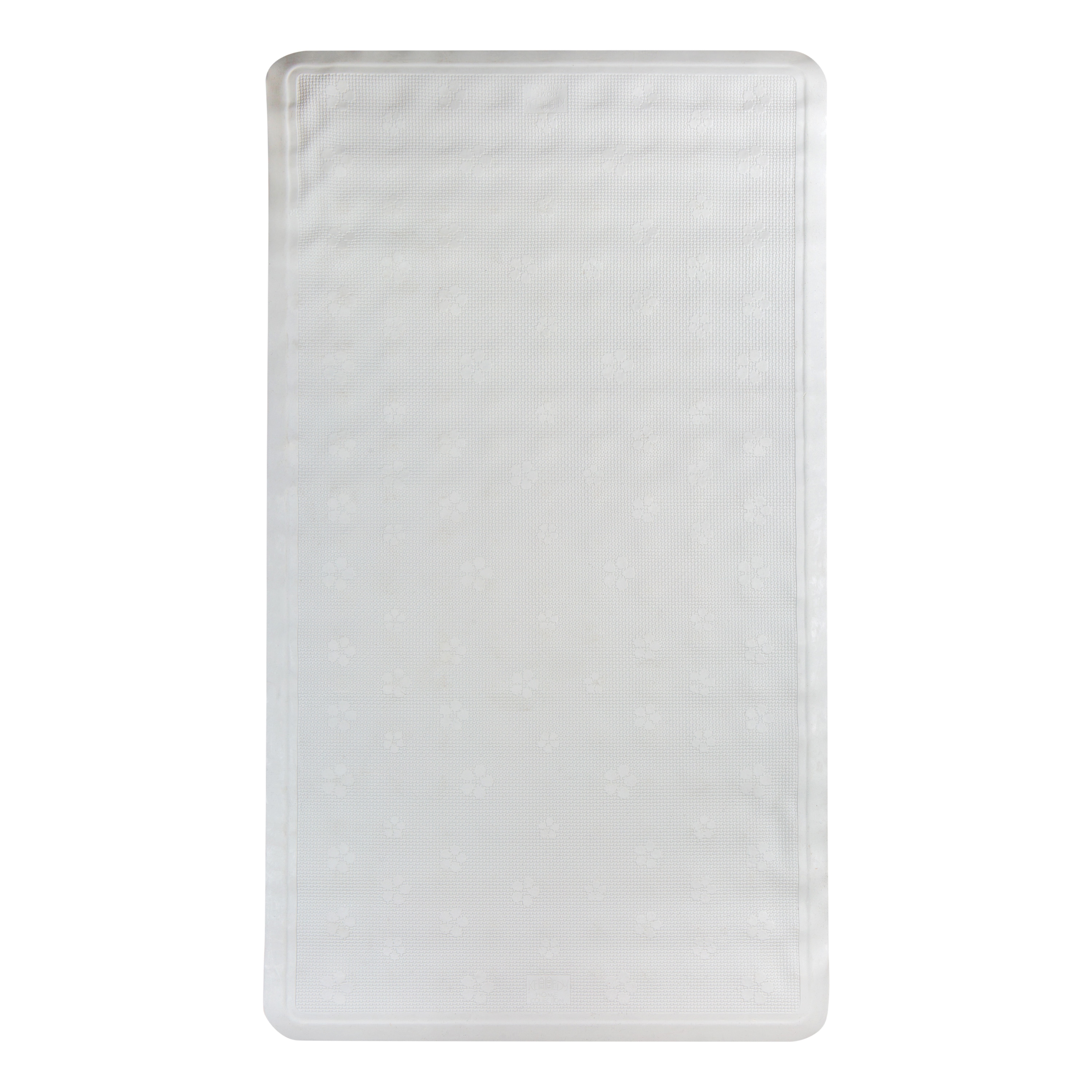 Bath Bliss 39.37-in x 19.68-in White Rubber Bath Mat in the Bathroom Rugs &  Mats department at
