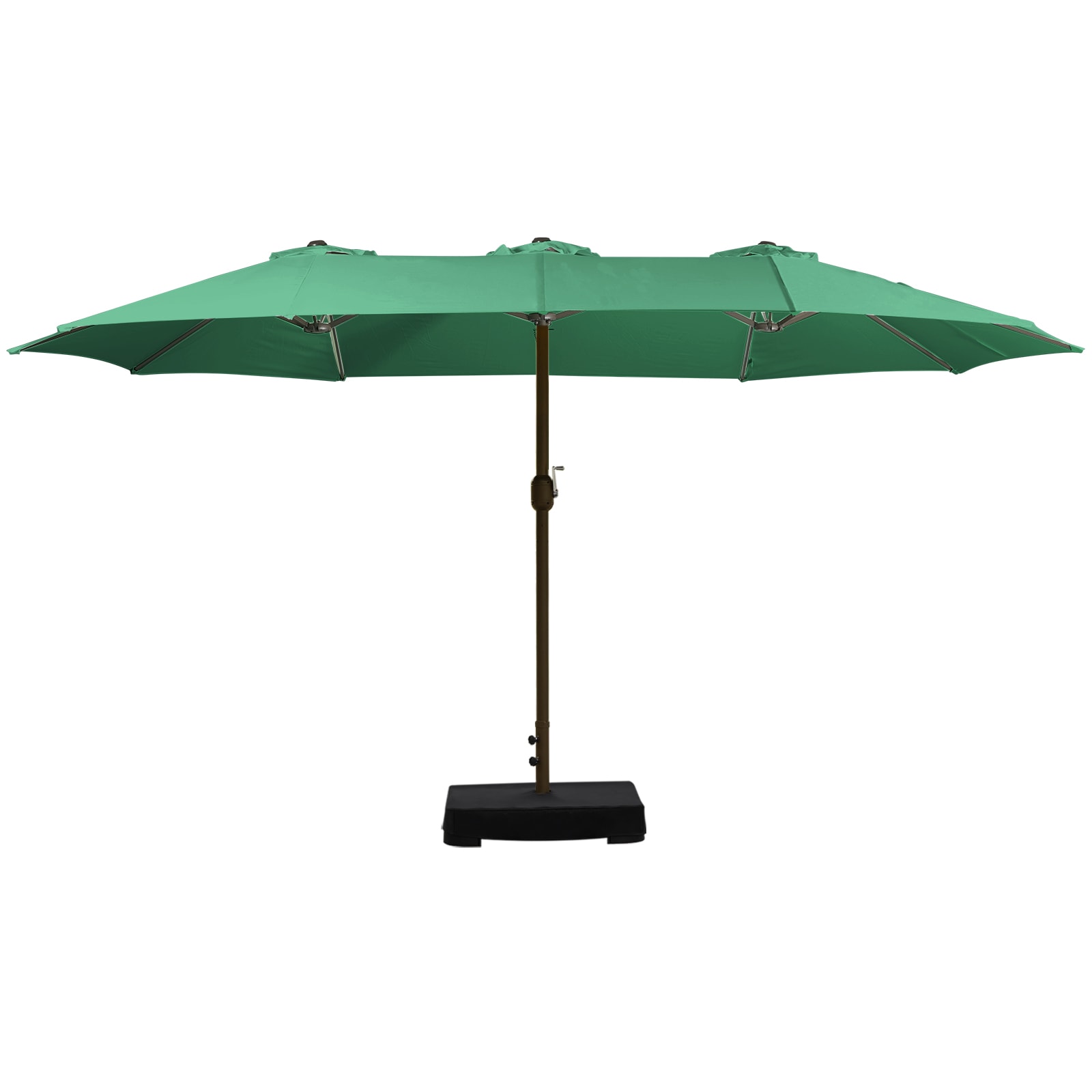 Aoodor A065-PGNGN 15-Feet Iron Green Market Patio Umbrella with Base