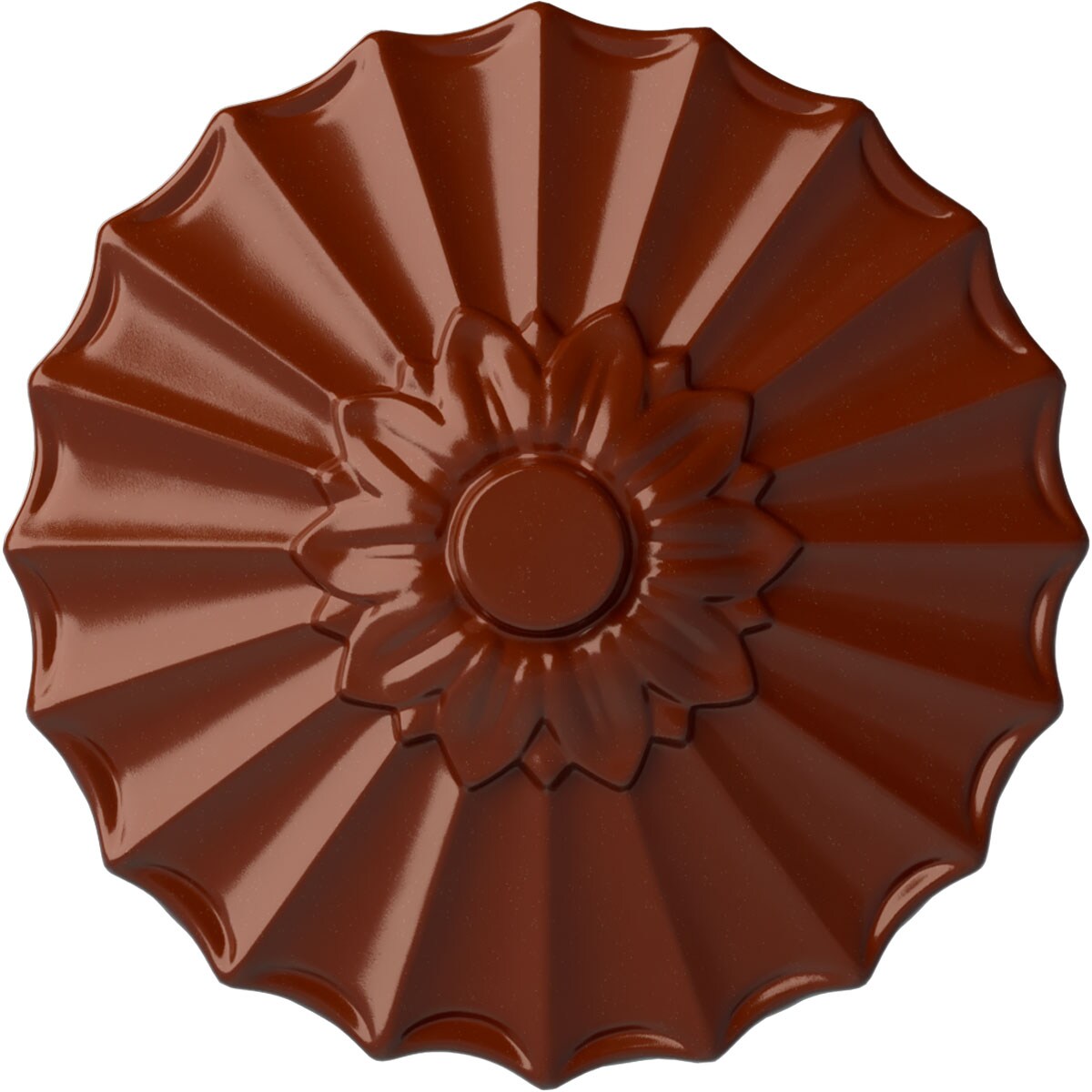 Ekena Millwork CM09SHFIF Shakuras 9-in W x 9-in L Painted Firebrick Polyurethane Whole Ceiling Medallion