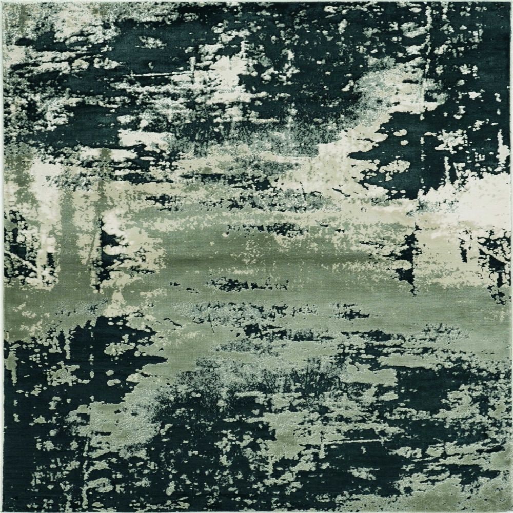 HomeRoots 354140 Bernadette 6 X 9 (ft) Rag Silver Charcoal Indoor Geode Area Rug
