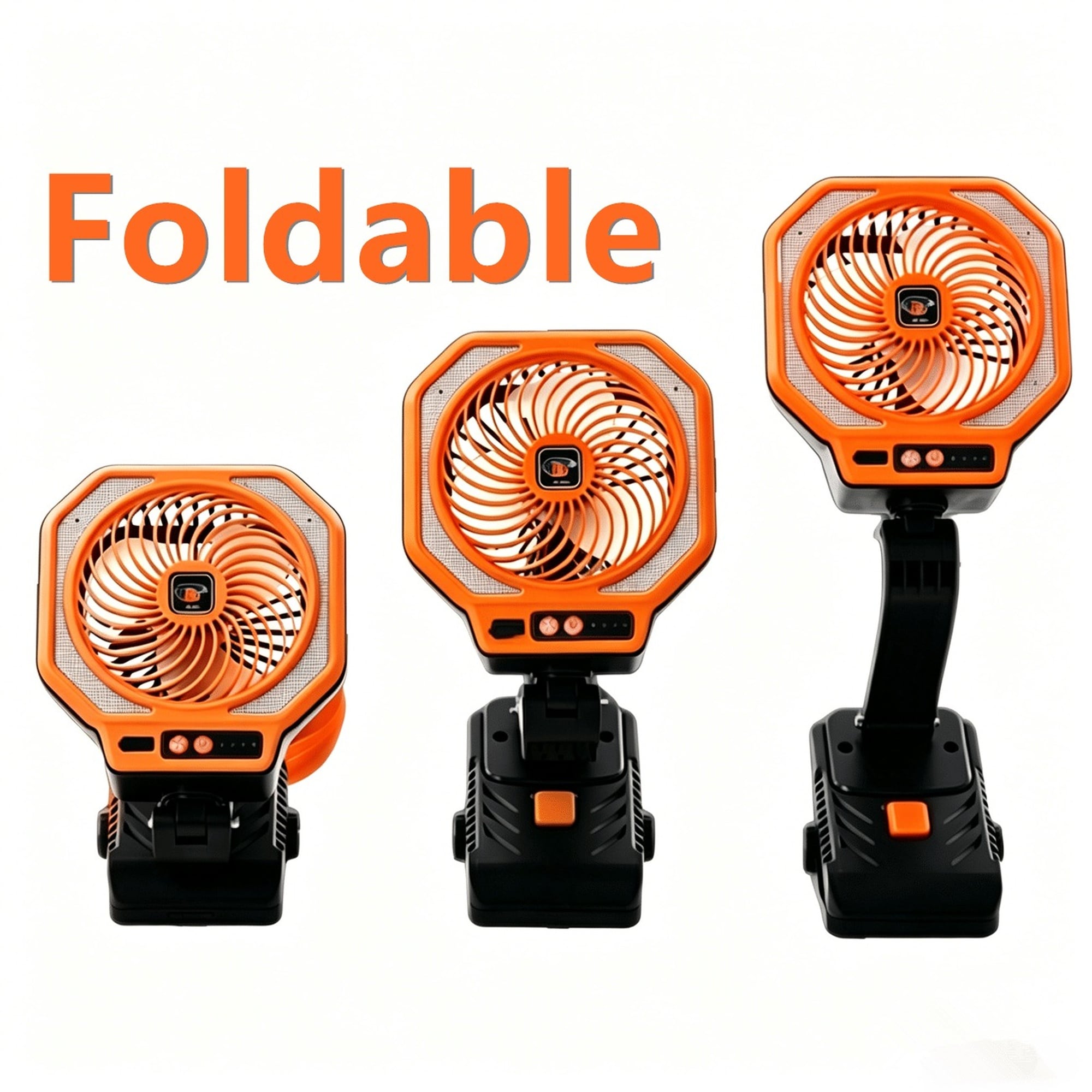 OGETFUUR 3 Speed Rechargeable LED Camping Fan with USB for Tent Outdoor ...