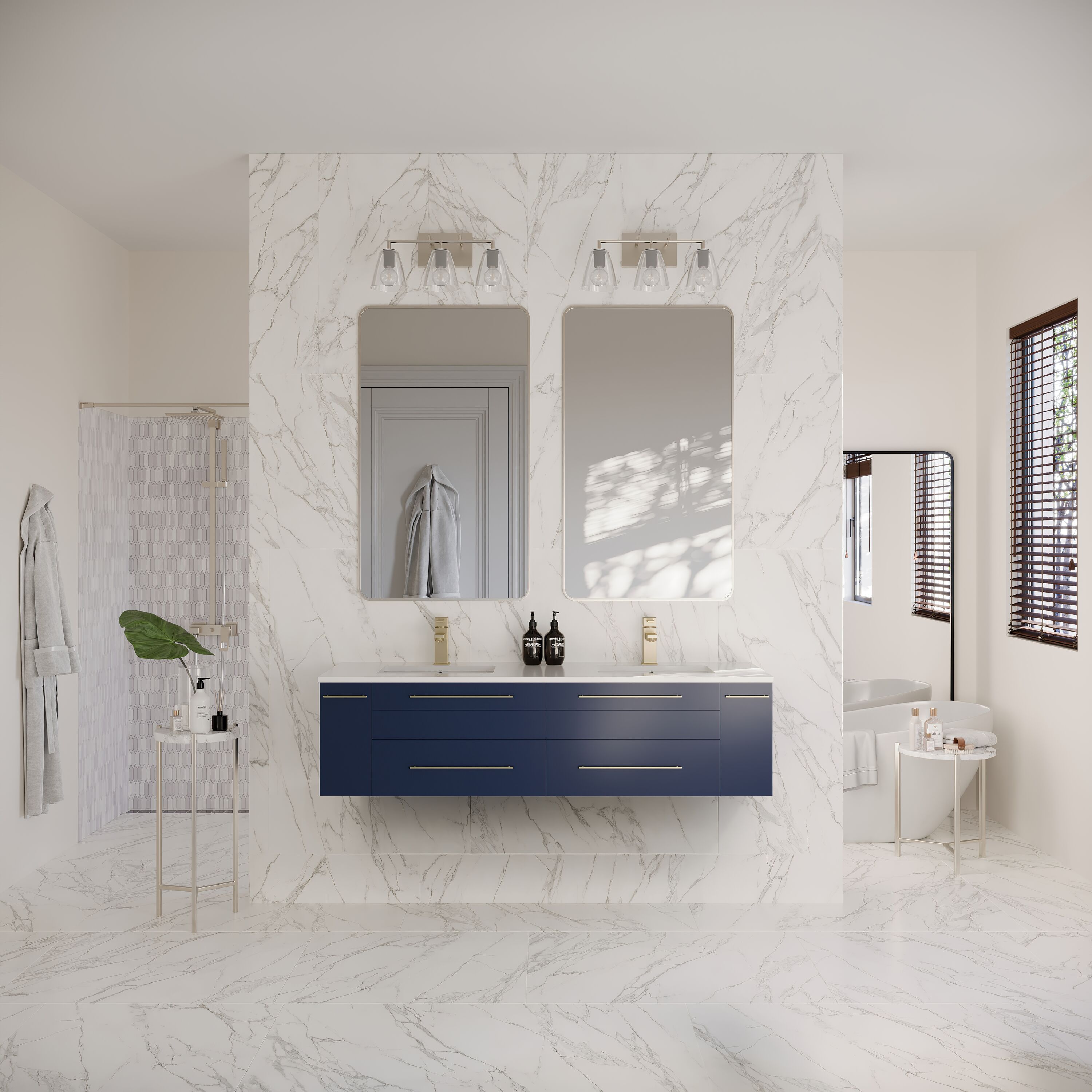 Fresca FCB6160RBL-UNS-DCWHU Bath-Vanity-Combo - View #5