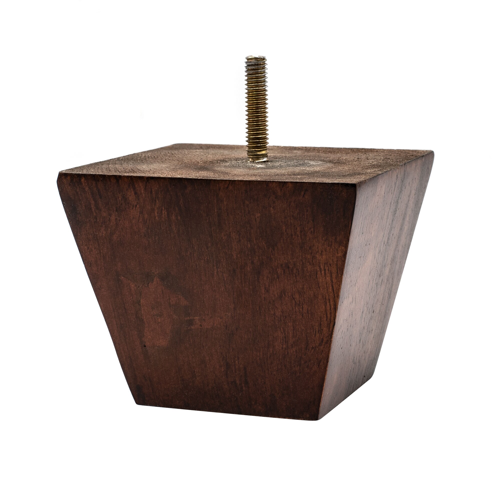 3.88 x 3 Inch Cherry Stained Hardwood Square Bun Feet Set