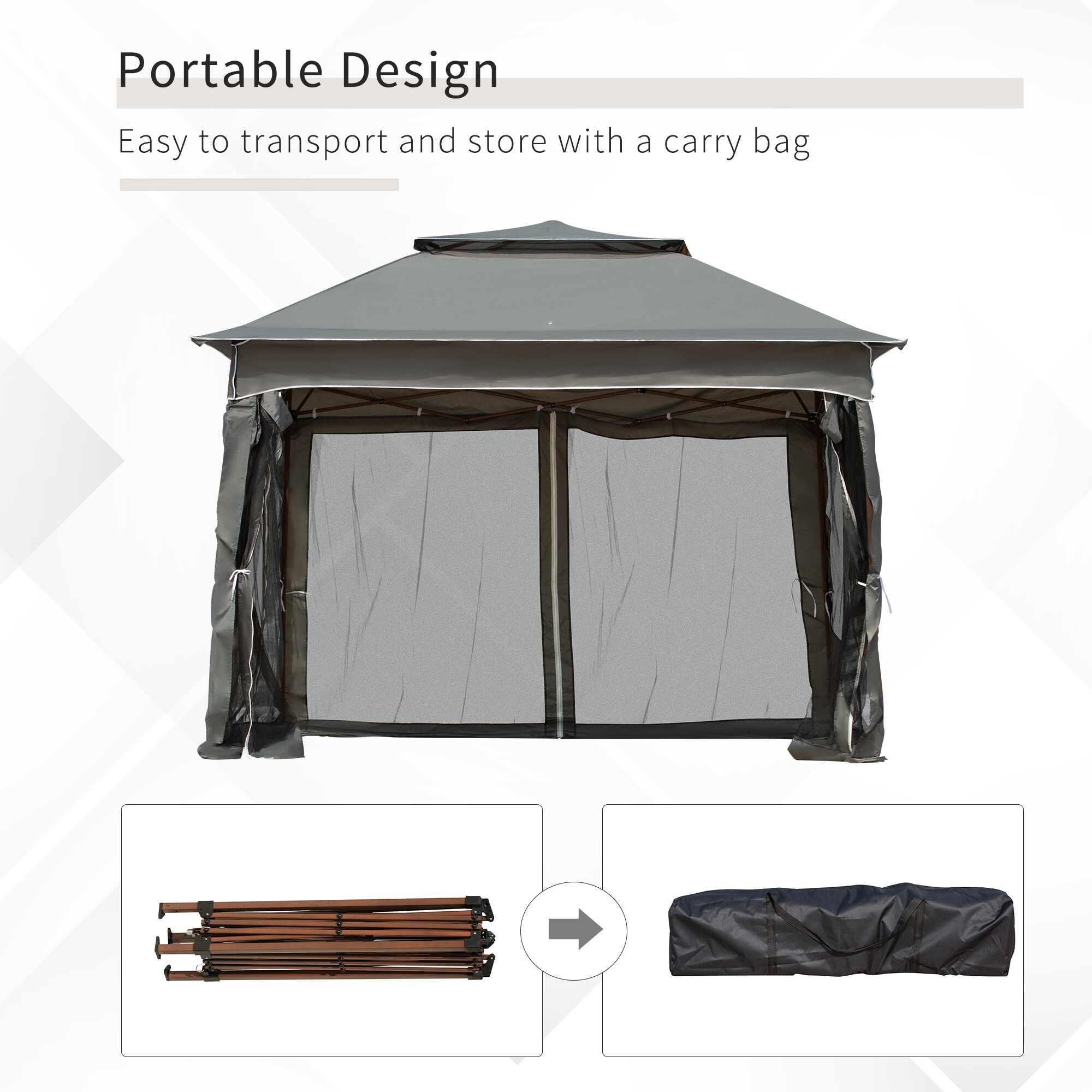 ToolCat BZ2-47-PW Wood-Resin-Gazebos - View #6
