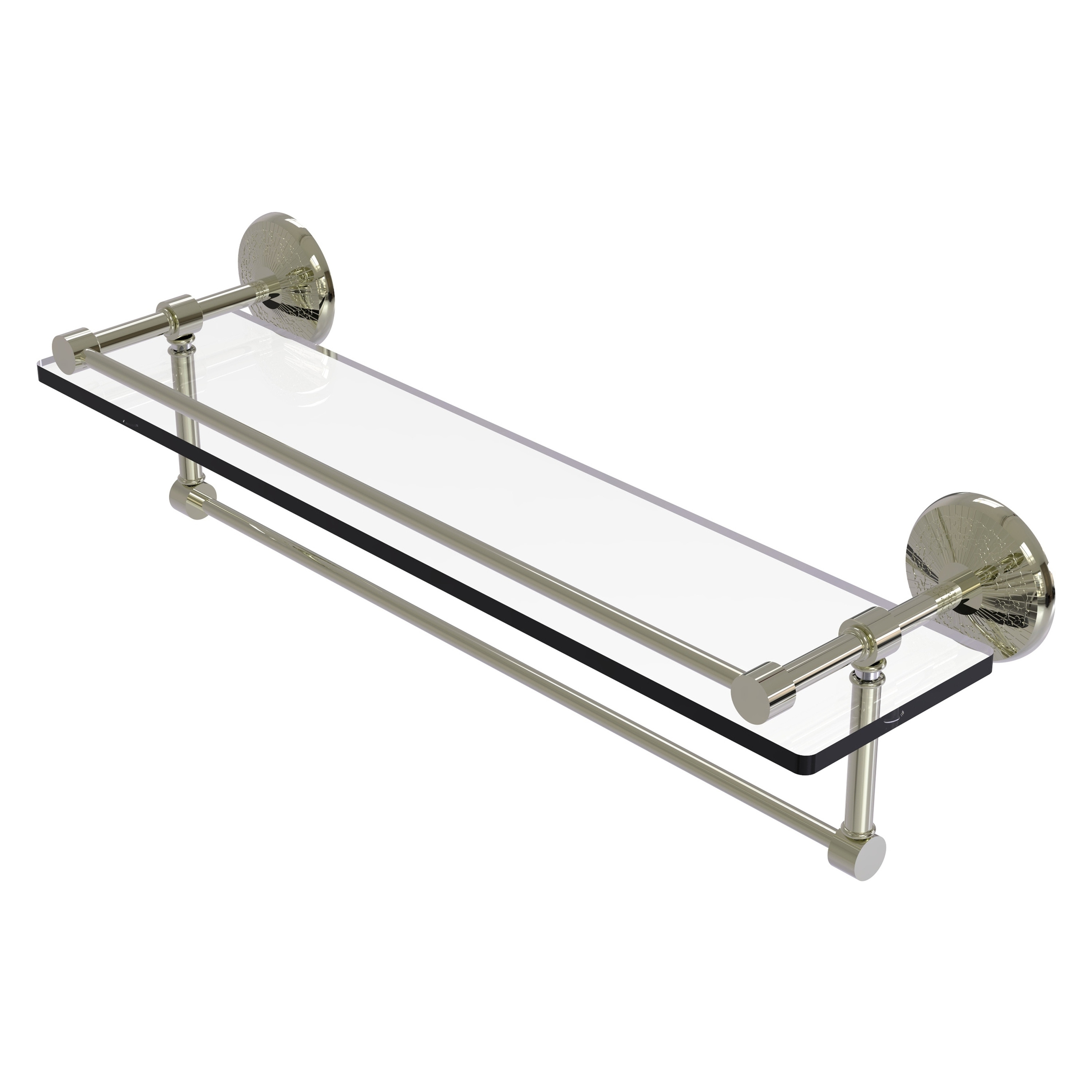 Allied Brass MC-1TB/22-GAL-PNI Monte Carlo Polished Nickel Wall mount Bathroom Shelf ( 22-in x 5-in x 5-in )
