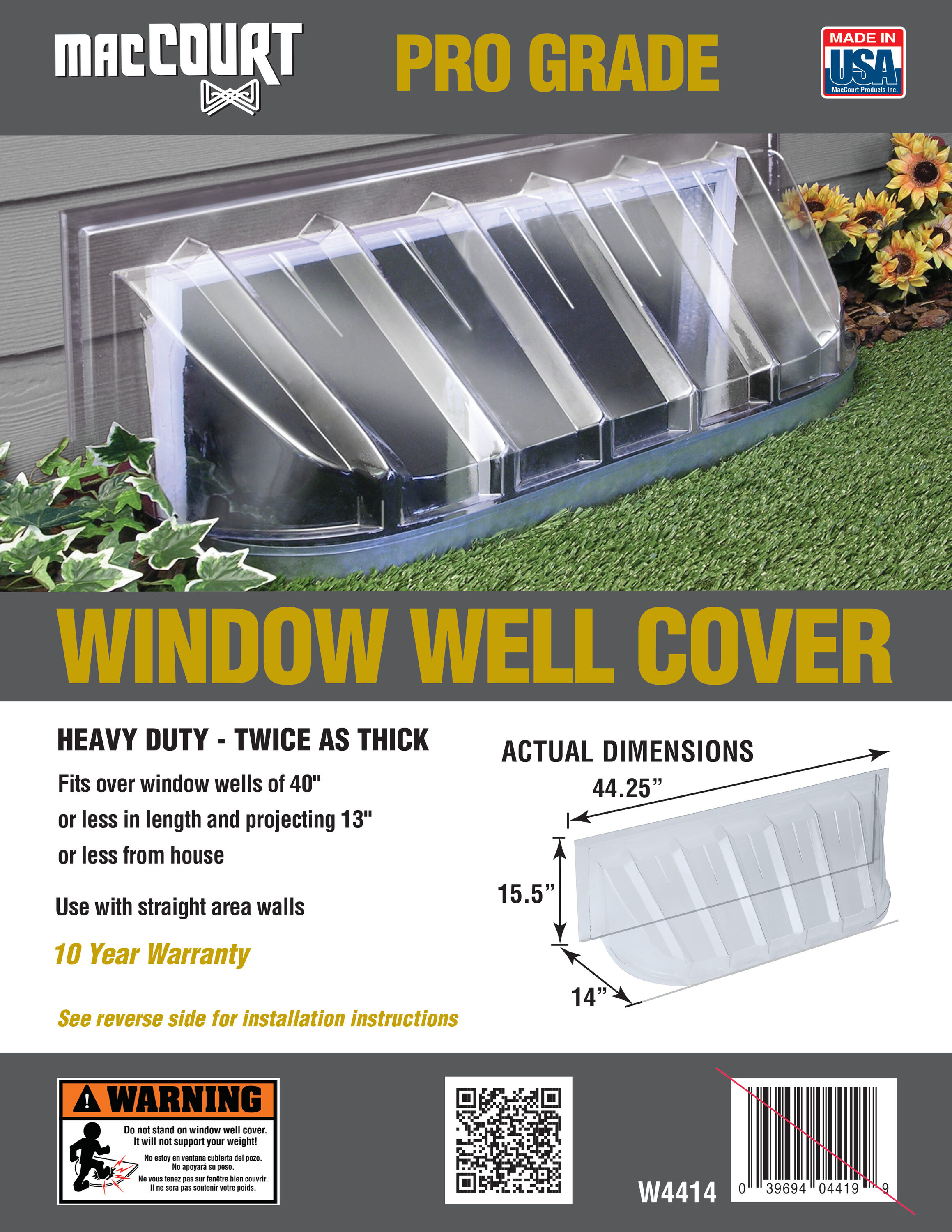 MacCourt W4414 Area-Wall-And-Window-Well-Covers - View #3