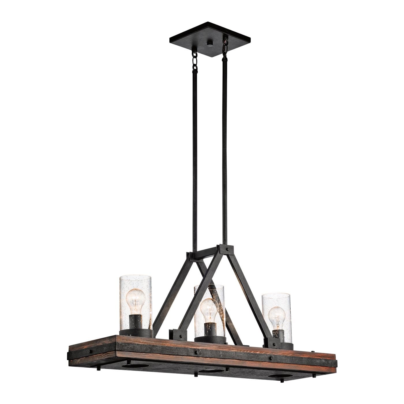 Kichler Colerne 3-Light Brown Farmhouse Chandelier