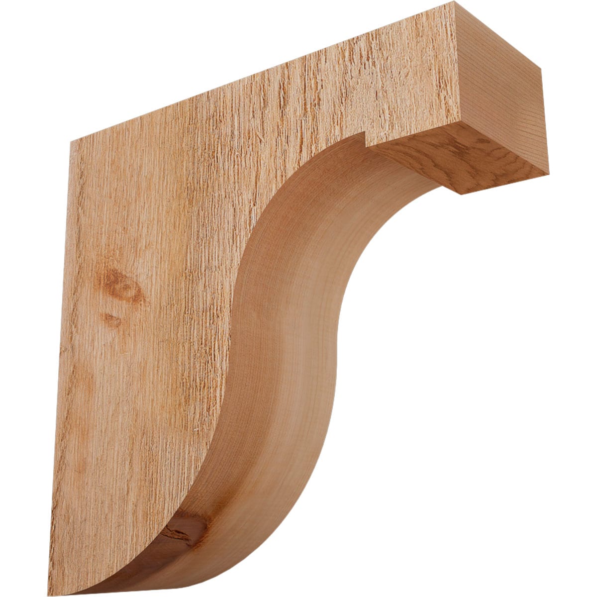 Ekena Millwork COR04X12X12DEL00RWR 4-in x 12-in x 12-in Del Monte Unfinished Western Red Cedar Wood Paintable/Stainable Corbel