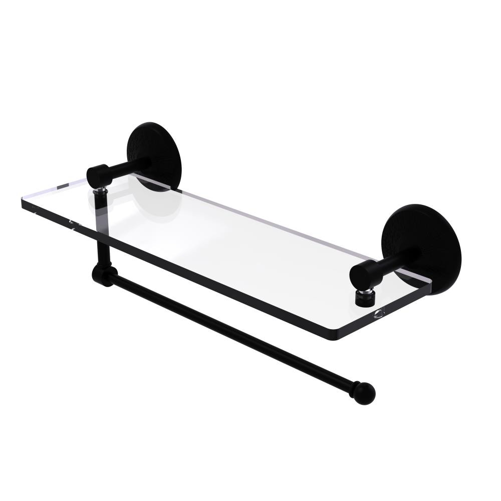 Allied Brass PMC-1PT/16-BKM Prestige Monte Carlo Matte Black Wall mount Bathroom Shelf ( 16-in x 5-in x 5-in )
