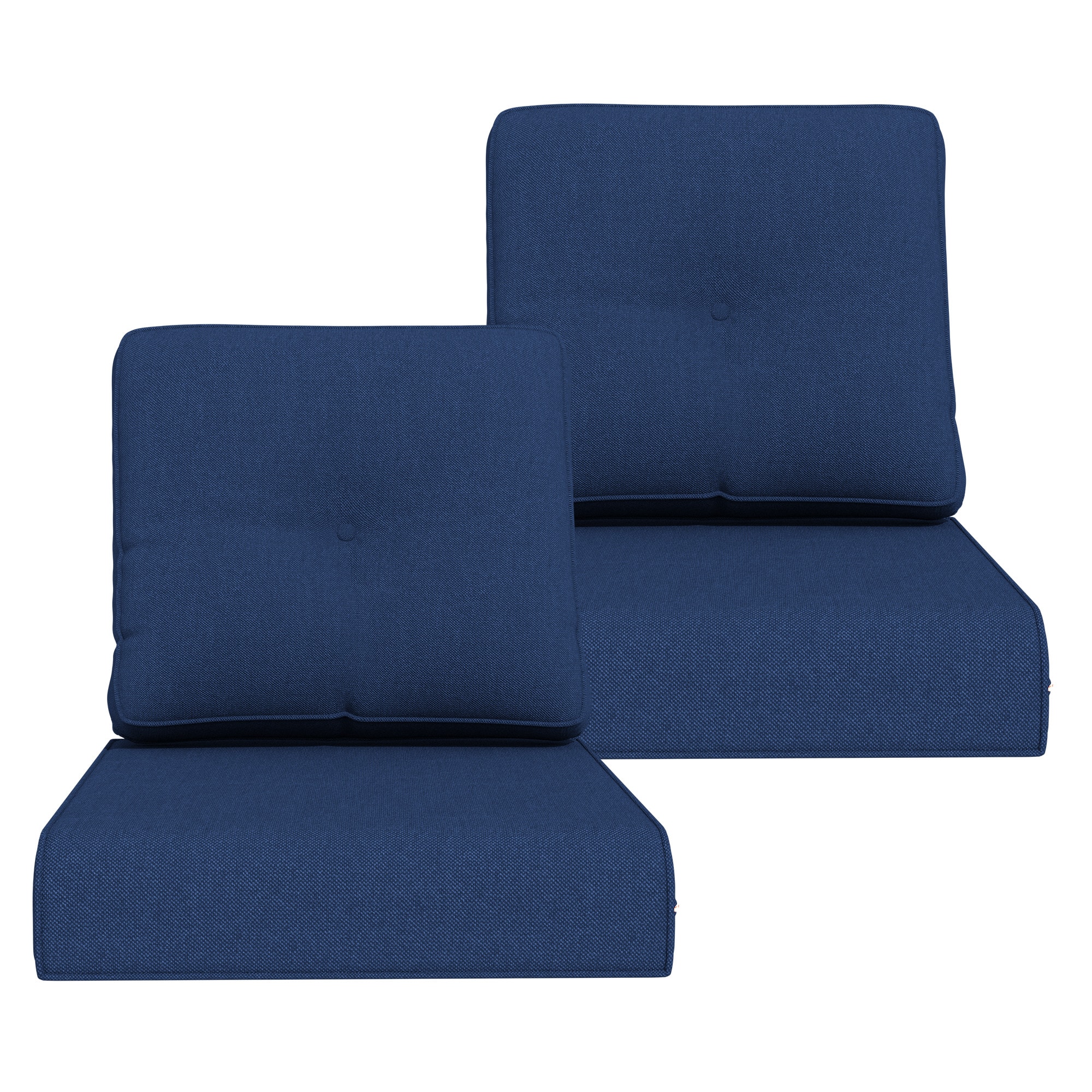 Gardenbee 24-in x 22-in 2 -Piece Blue Deep seat patio chair cushion