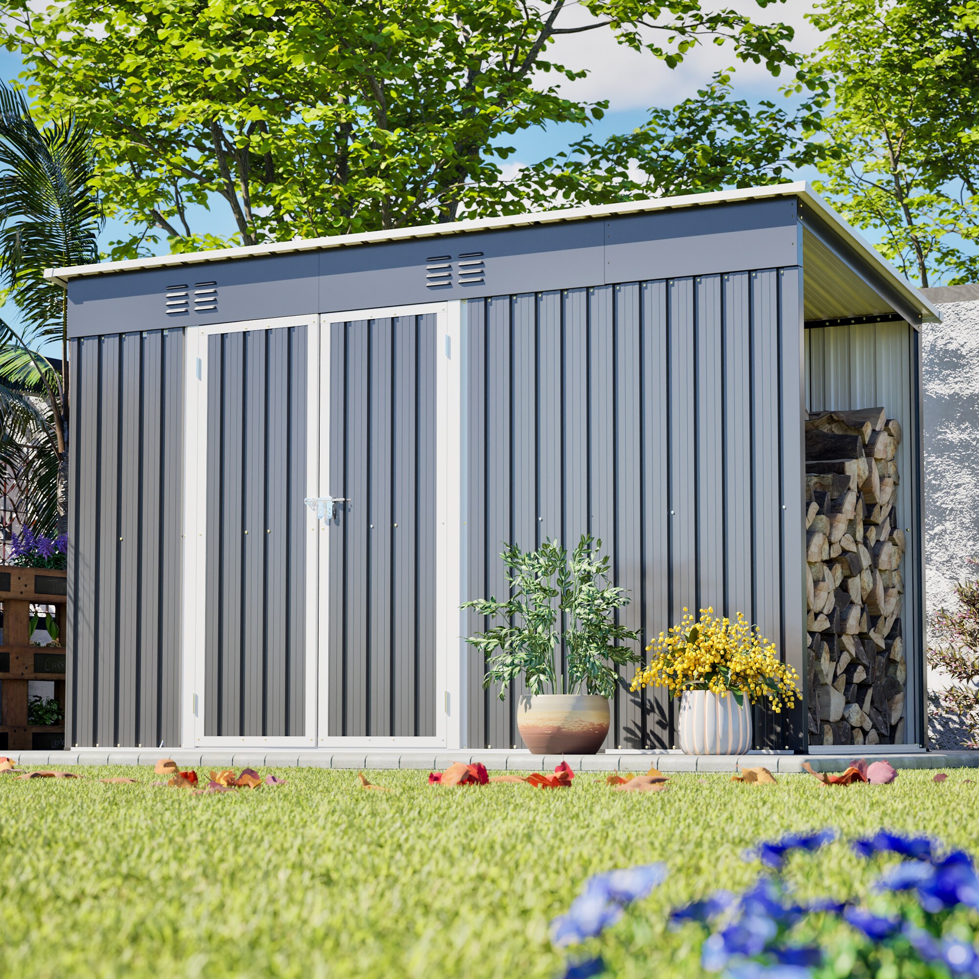 LUXEYARD DS-M-BAC03980 Metal-Storage-Buildings-Sheds - View #9