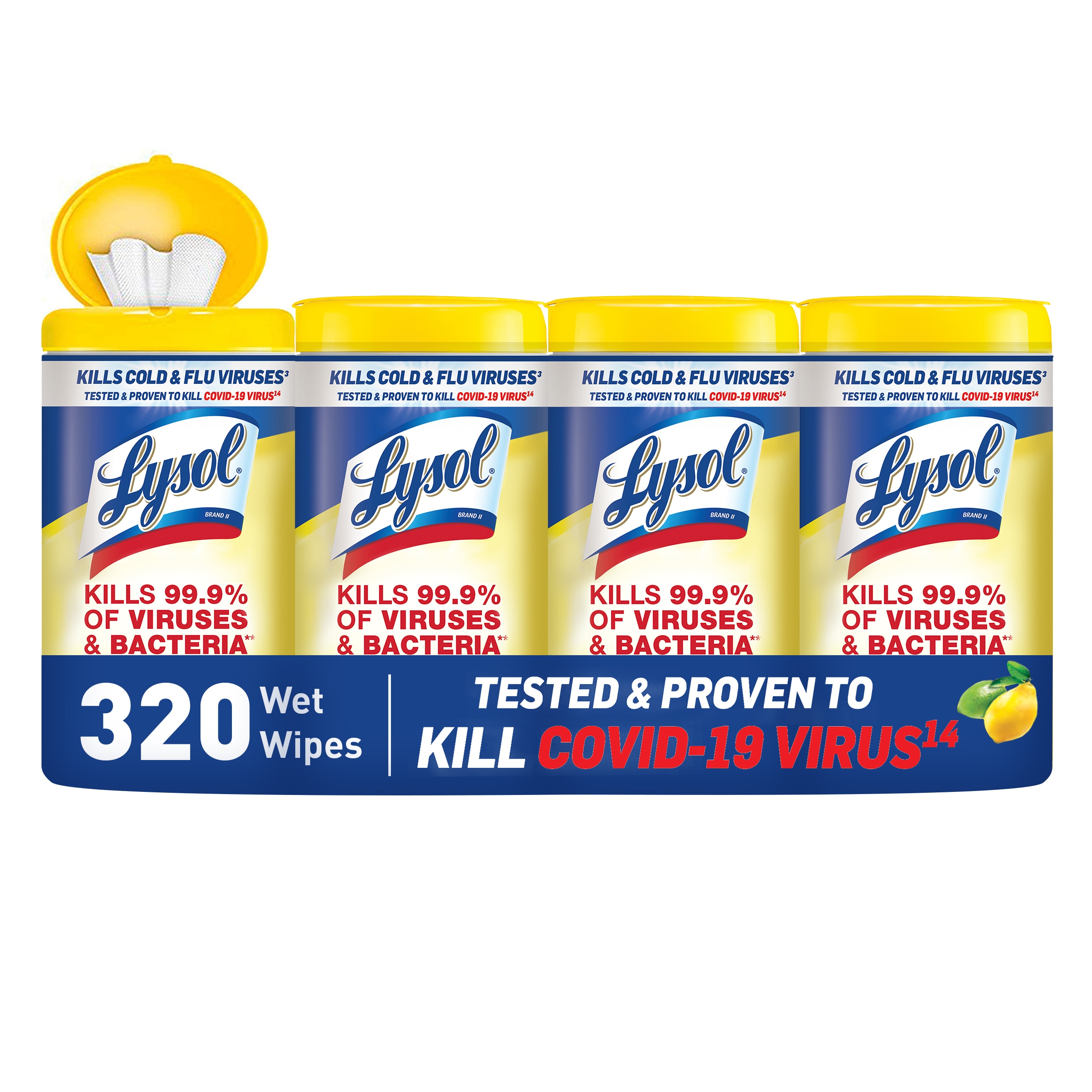 LYSOL 019200837040 Wipes 4 -Pack Cotton Cloth