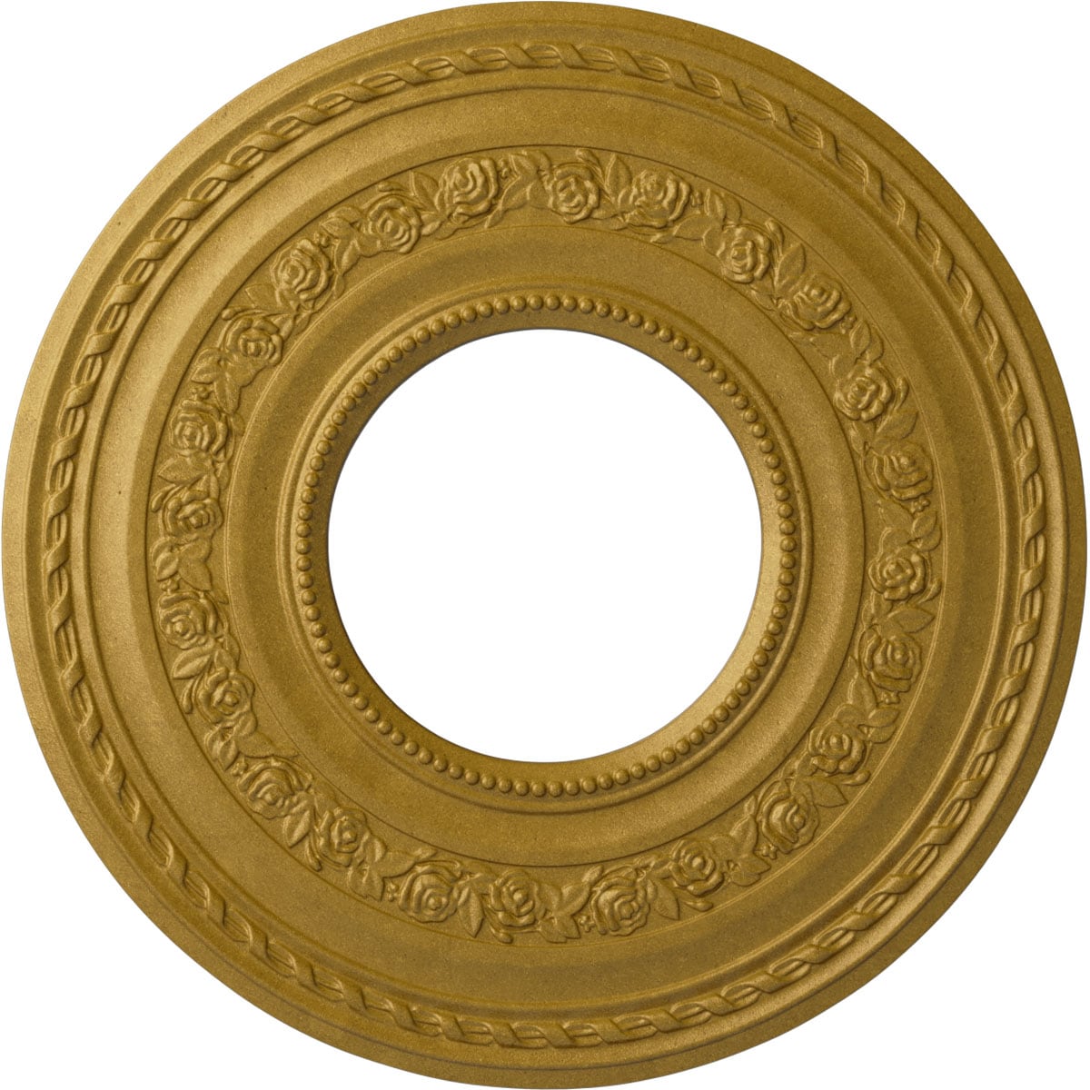 Ekena Millwork CM29ATPGS Anthony 29.375-in W x 29.375-in L Painted Pharaohs Gold Polyurethane Whole Ceiling Medallion