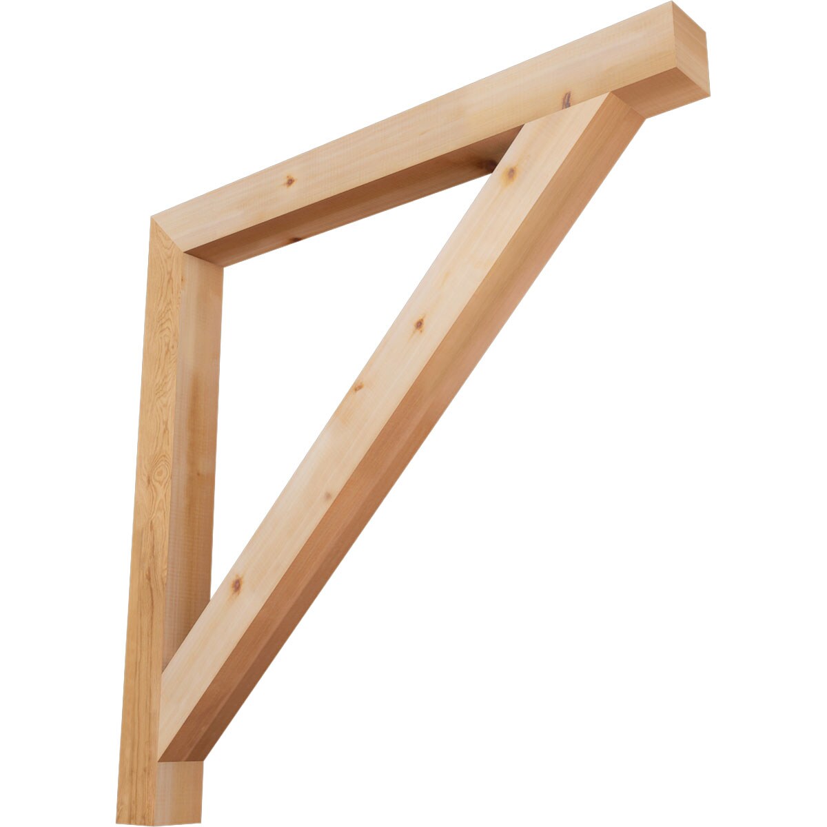 Ekena Millwork BKT04X44X44TRA05SWR Traditional Block Smooth Western Red Cedar Wood Standard Bracket