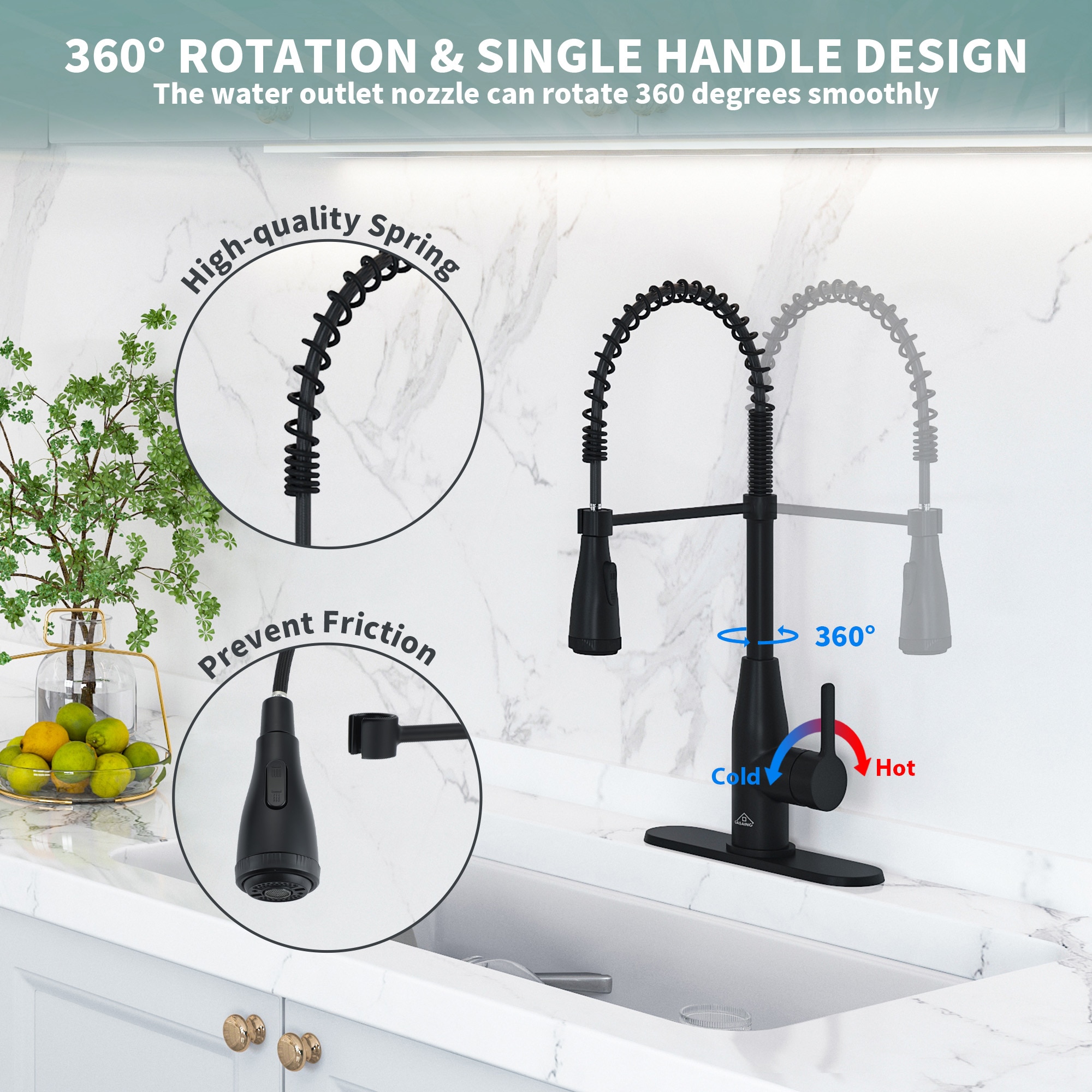 Mondawe MO9705NSDT-8 Kitchen-Faucets - View #6