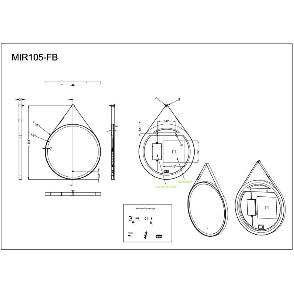 Craftmade MIR105-FB Decor-Mirrors - View #3