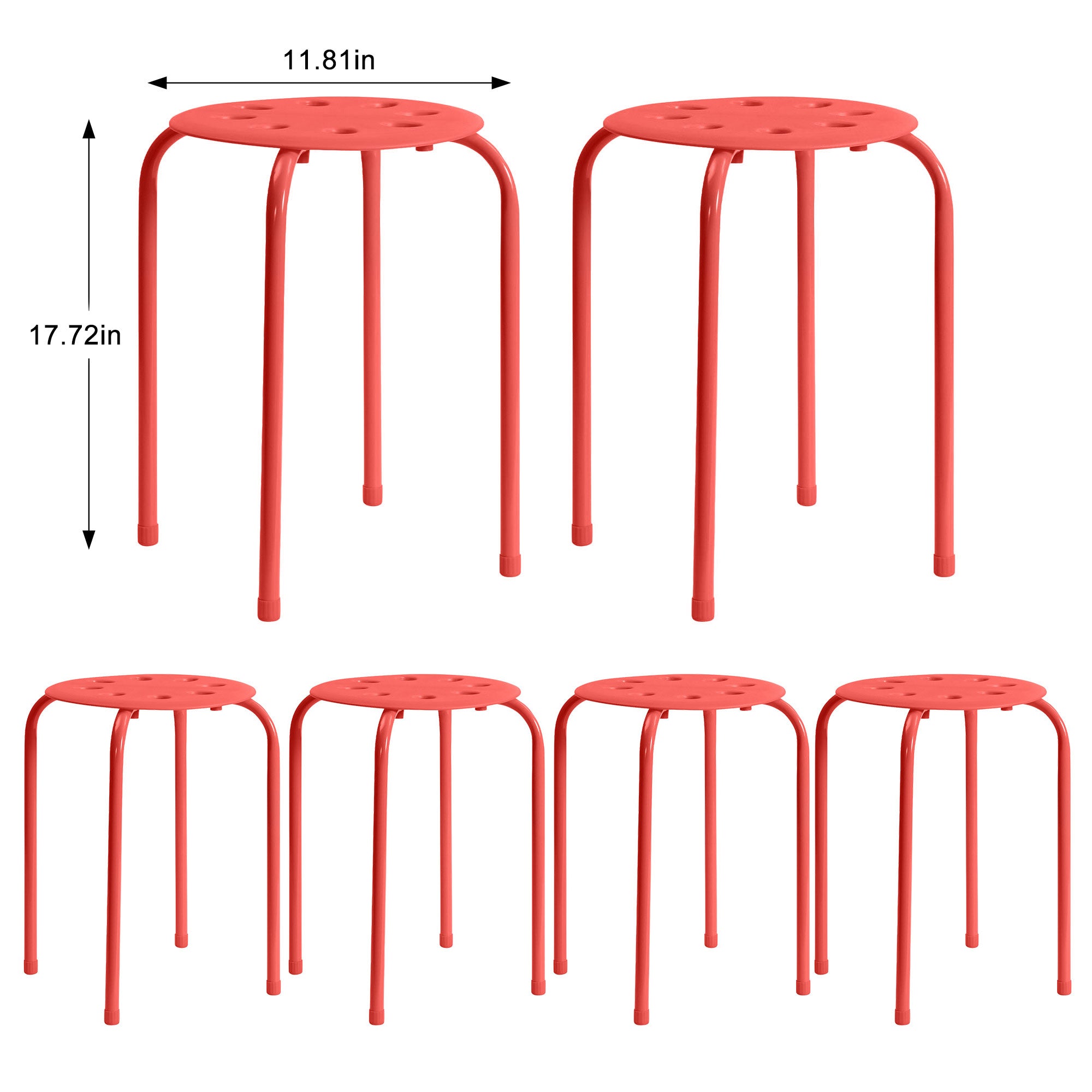 Vecelo LOE-XJM-PRS-RED-A6 stools - View #3