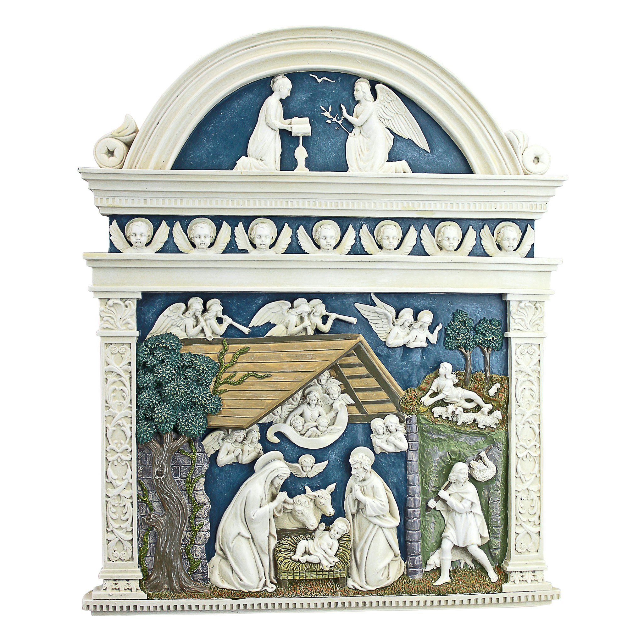 Design Toscano EU34565 12-in W x 14.5-in H Resin Arch Angels/Saints Museum Wall Sculpture