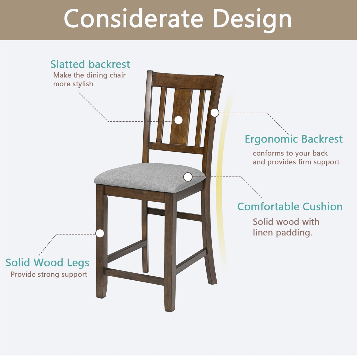 SINOFURN SYA010265GY Dining-Chairs - View #4