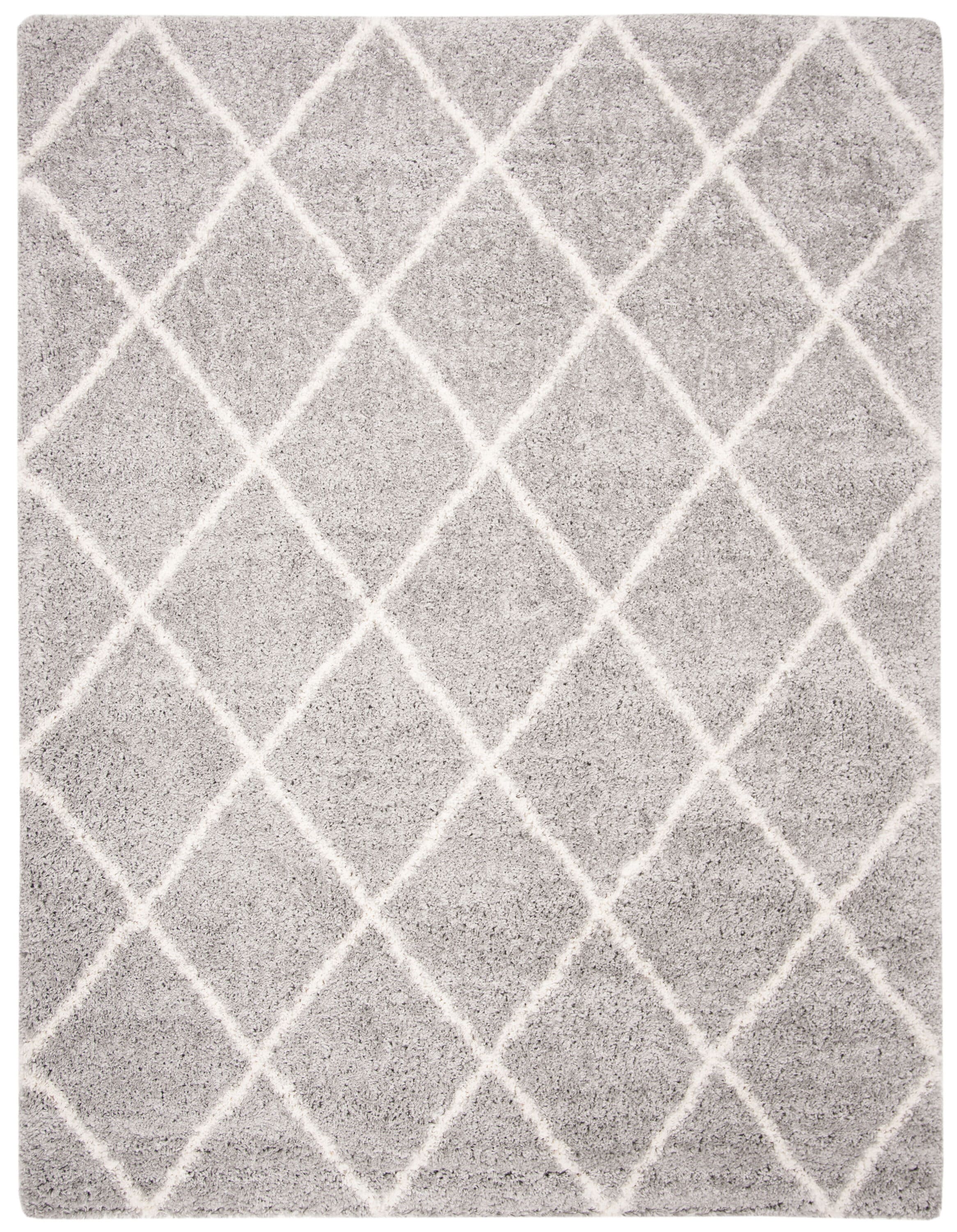 Fontana Shag 815G Grey/Cream 7 X 9 Area Rug