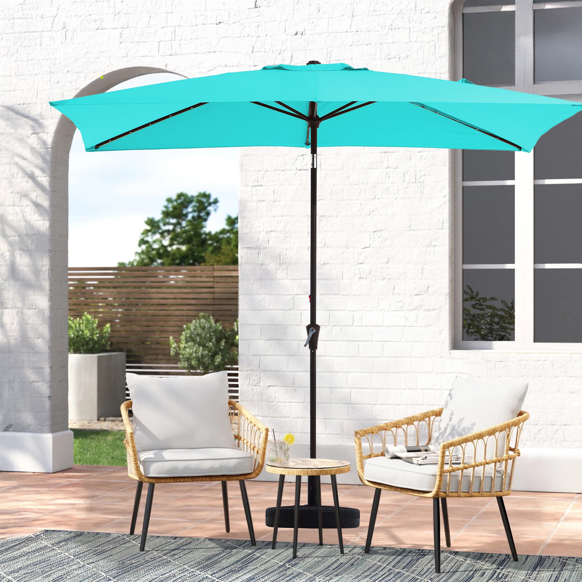 3 foot patio umbrella 9 Ft 3 Tier Heavy Duty Wind Resistant Patio Umbrella main image 0
