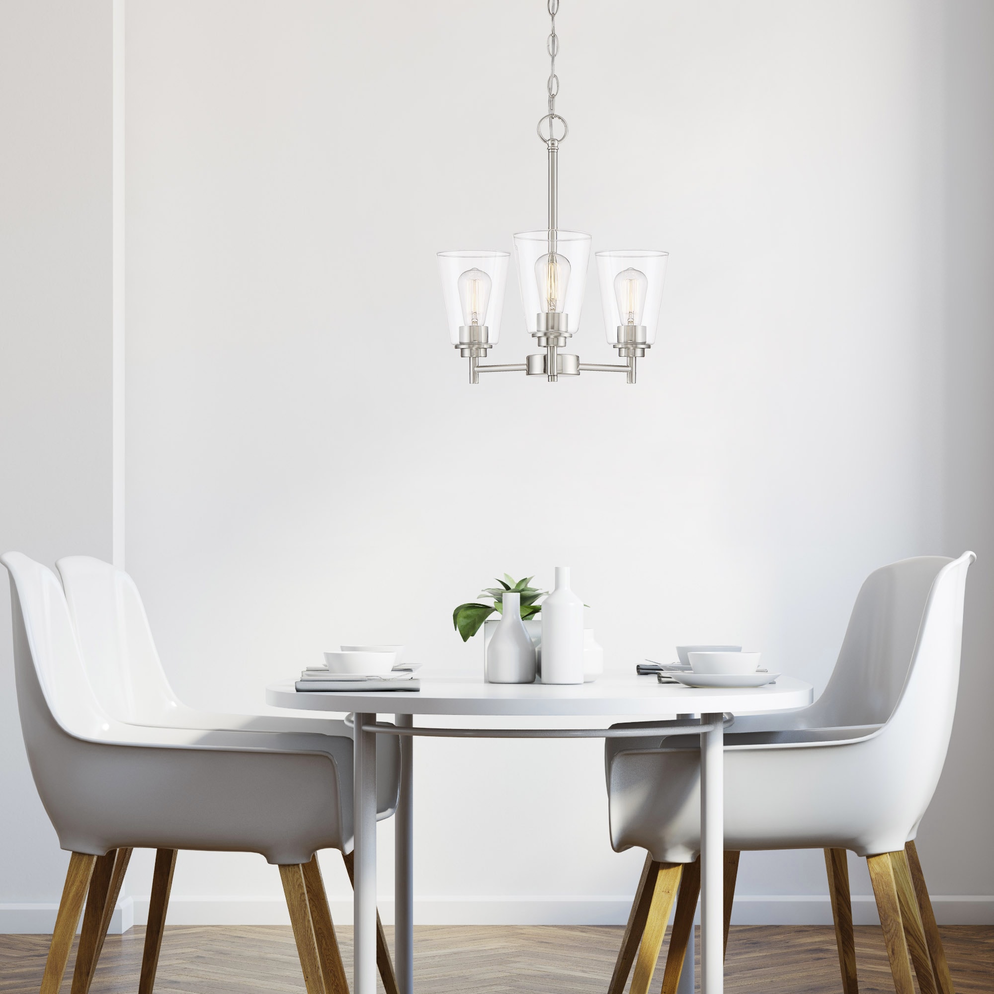 Designers Fountain 95783-SP Westin 3 -Light Satin Gray Modern/contemporary For Use in Bedrooms, Dining Rooms, Foyers, Kitchens, Living Rooms Chandelier