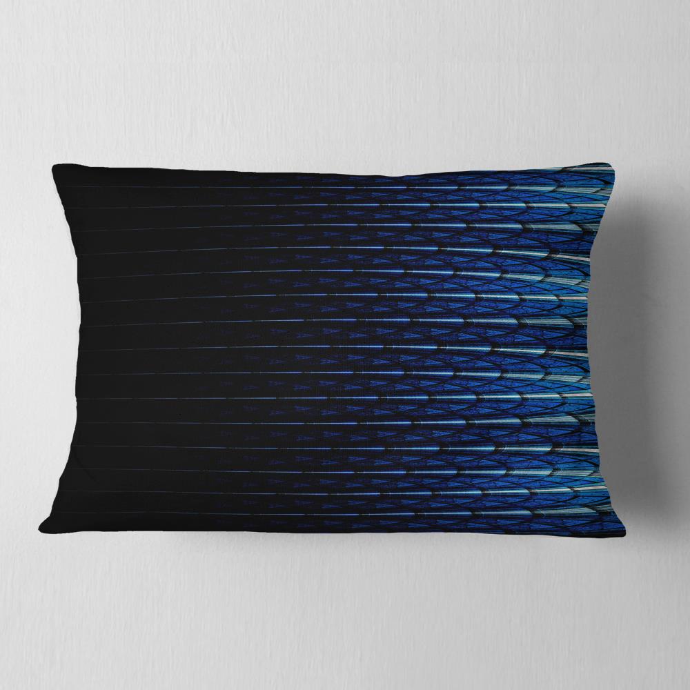 Designart CU16492-12-20 12-in x 20-in Blue Indoor Decorative Pillow