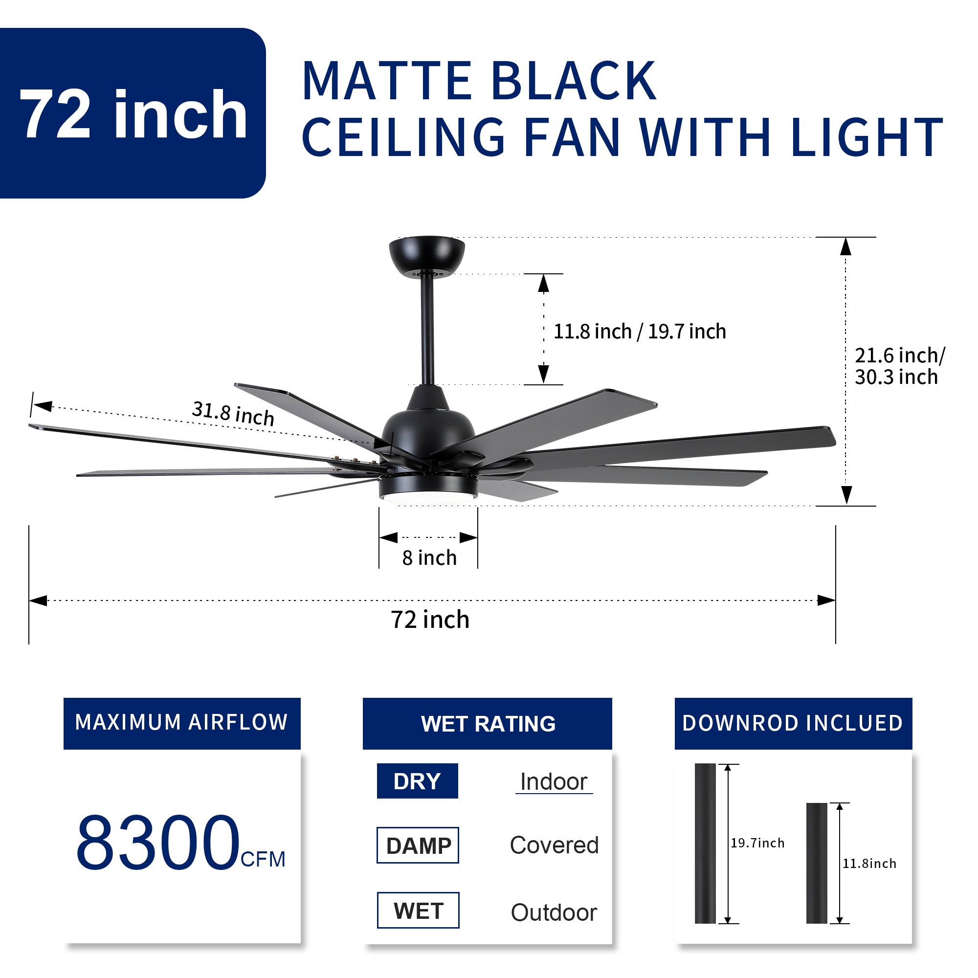 YUHAO LSDC1160BK722 Ceiling-Fans - View #6