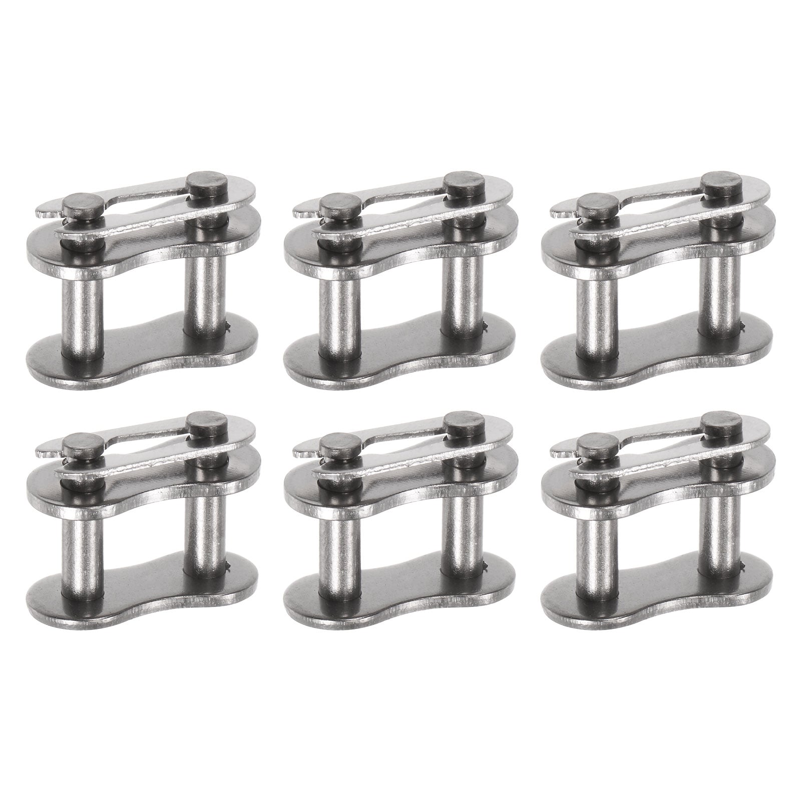 Unique Bargains 6Pcs #40 Chain Master Connector Link Roller 1/2 Inch Pitch Stainless Steel Standard Connecting Split Links for 08A Chain