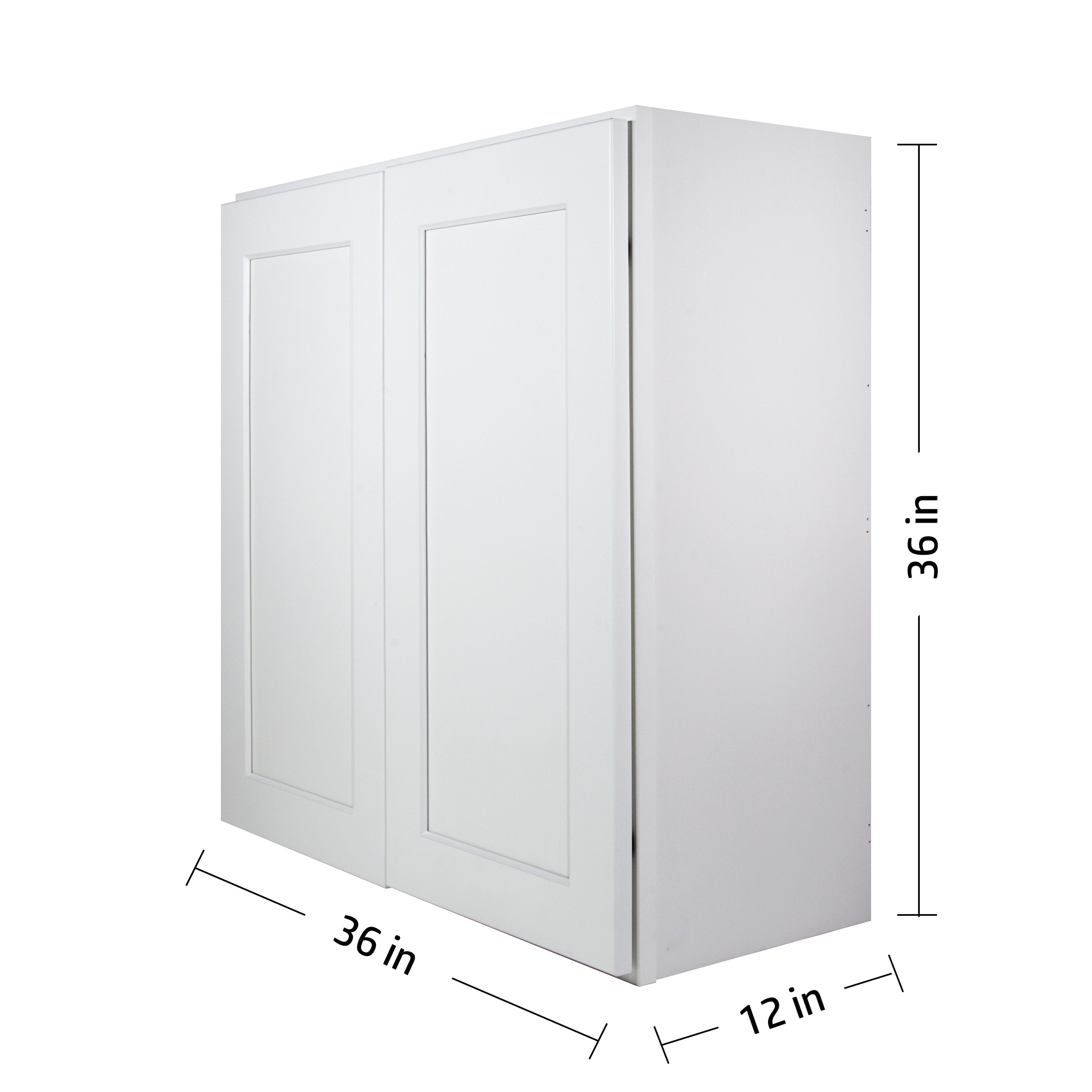 HomLux Lynzee 36-in W x 36-in H x 12-in D White Birch Wall Ready To ...