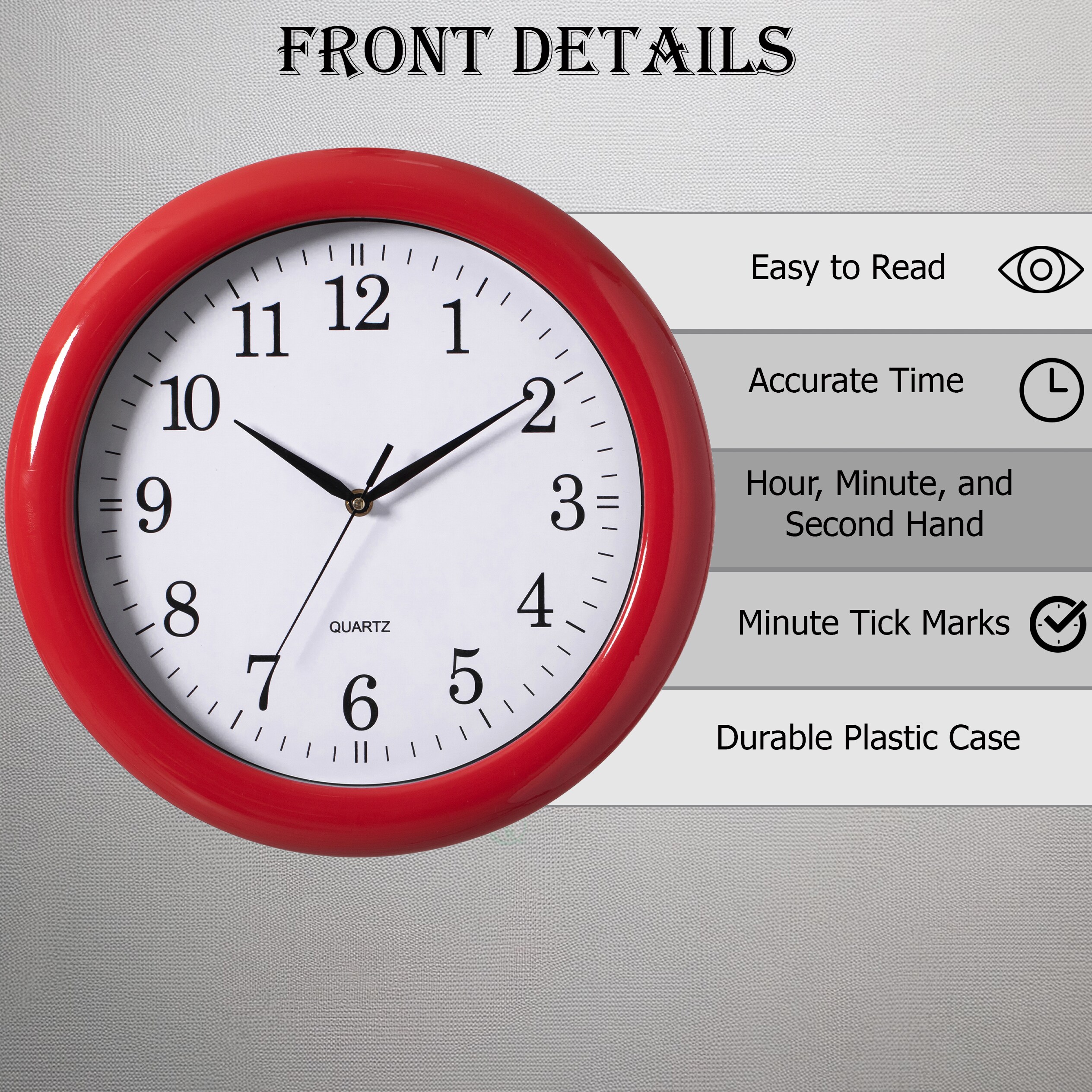 Clockswise QI004510.RD.2 Indoor-Outdoor-Clocks - View #8