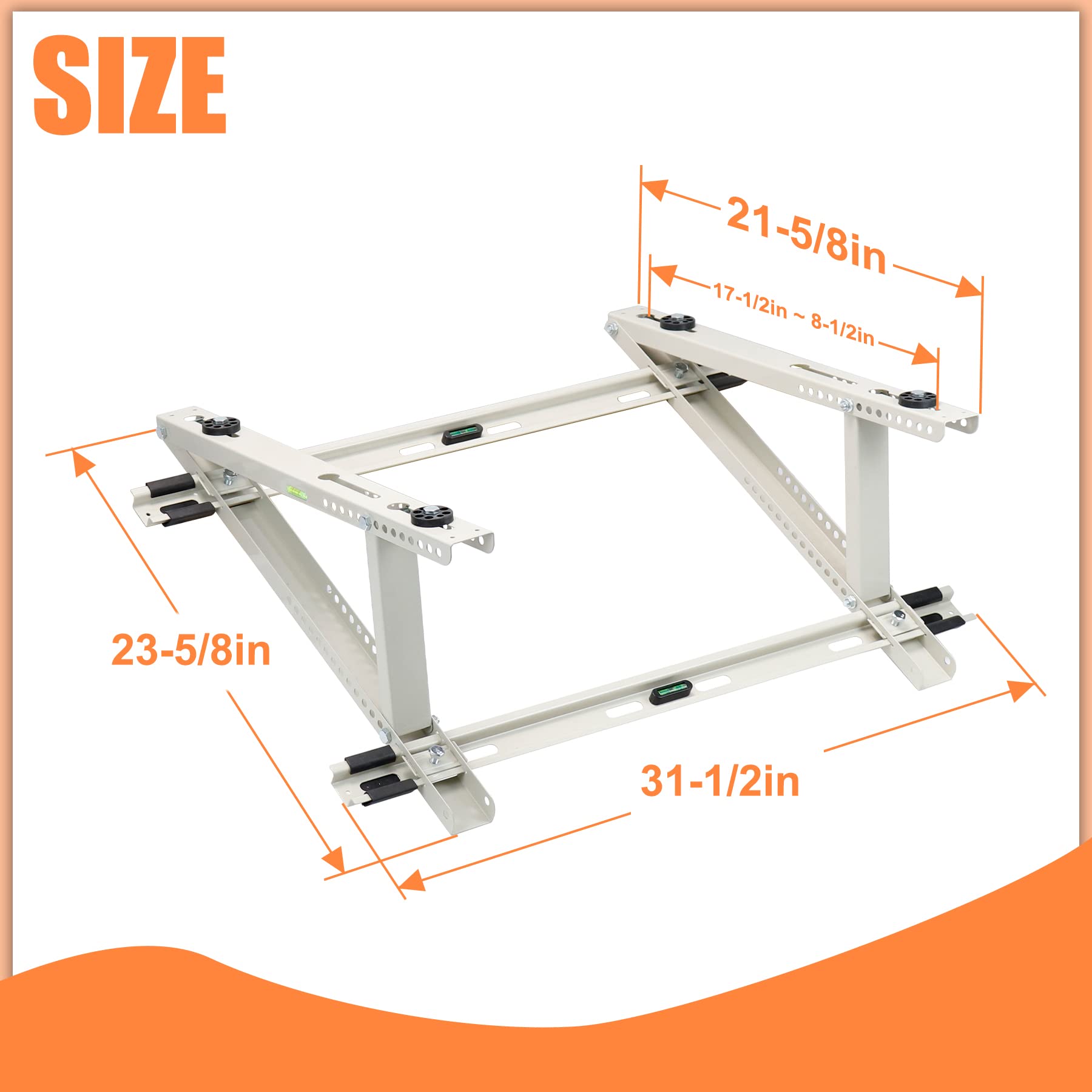 Mikiotto Air Conditioner Rooftop Mount Bracket Adjustable Angle Steel ...