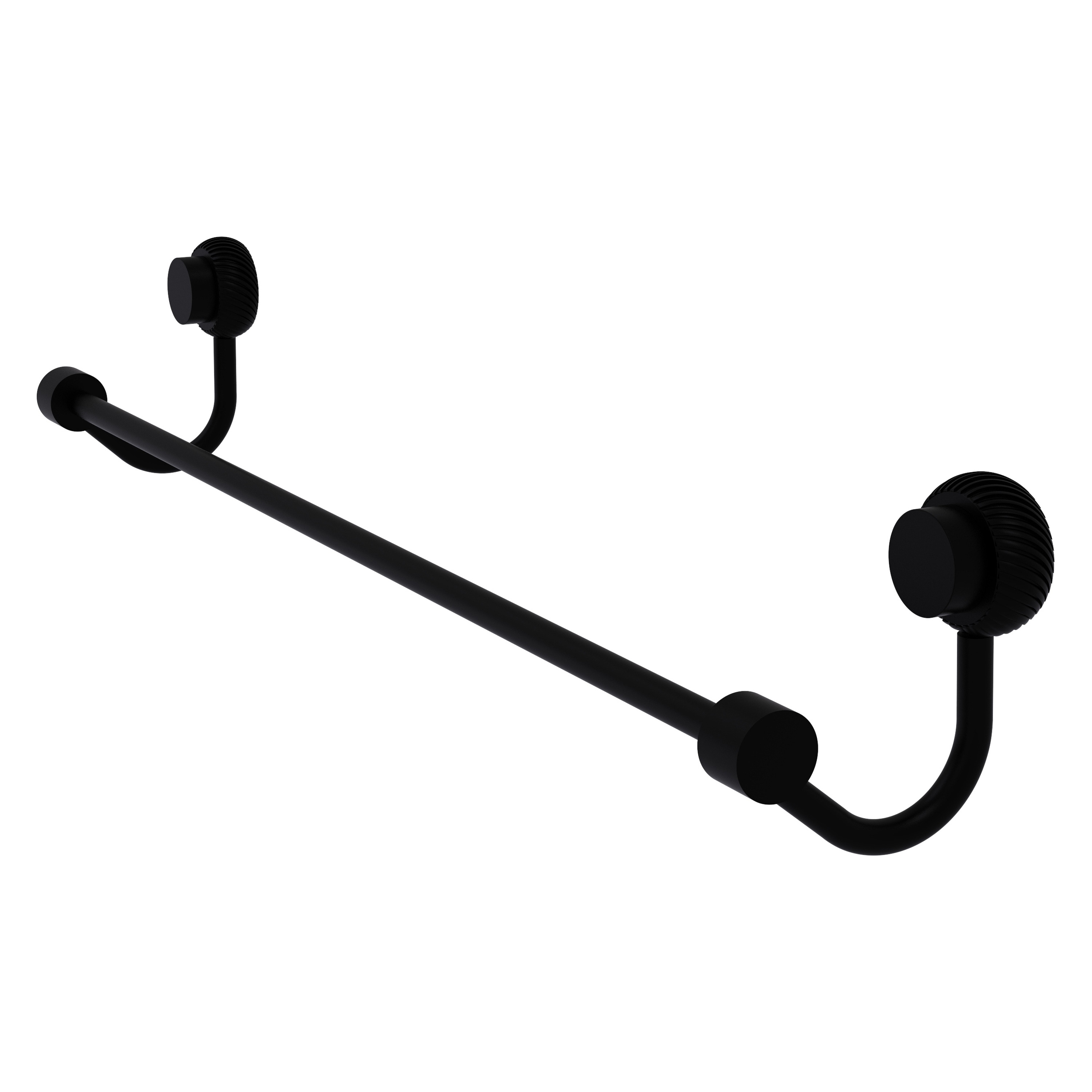 Allied Brass 421T/18-BKM Venus 18-in Matte Black Wall mount Single Towel Bar