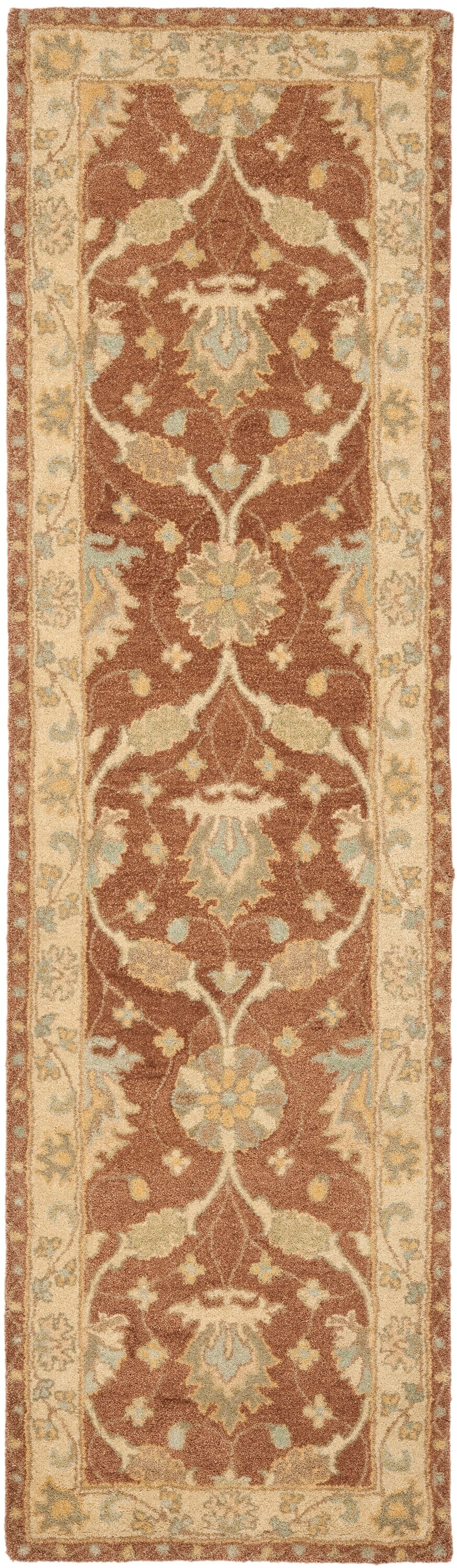 Handmade Brown and Taupe Wool Runner Rug
