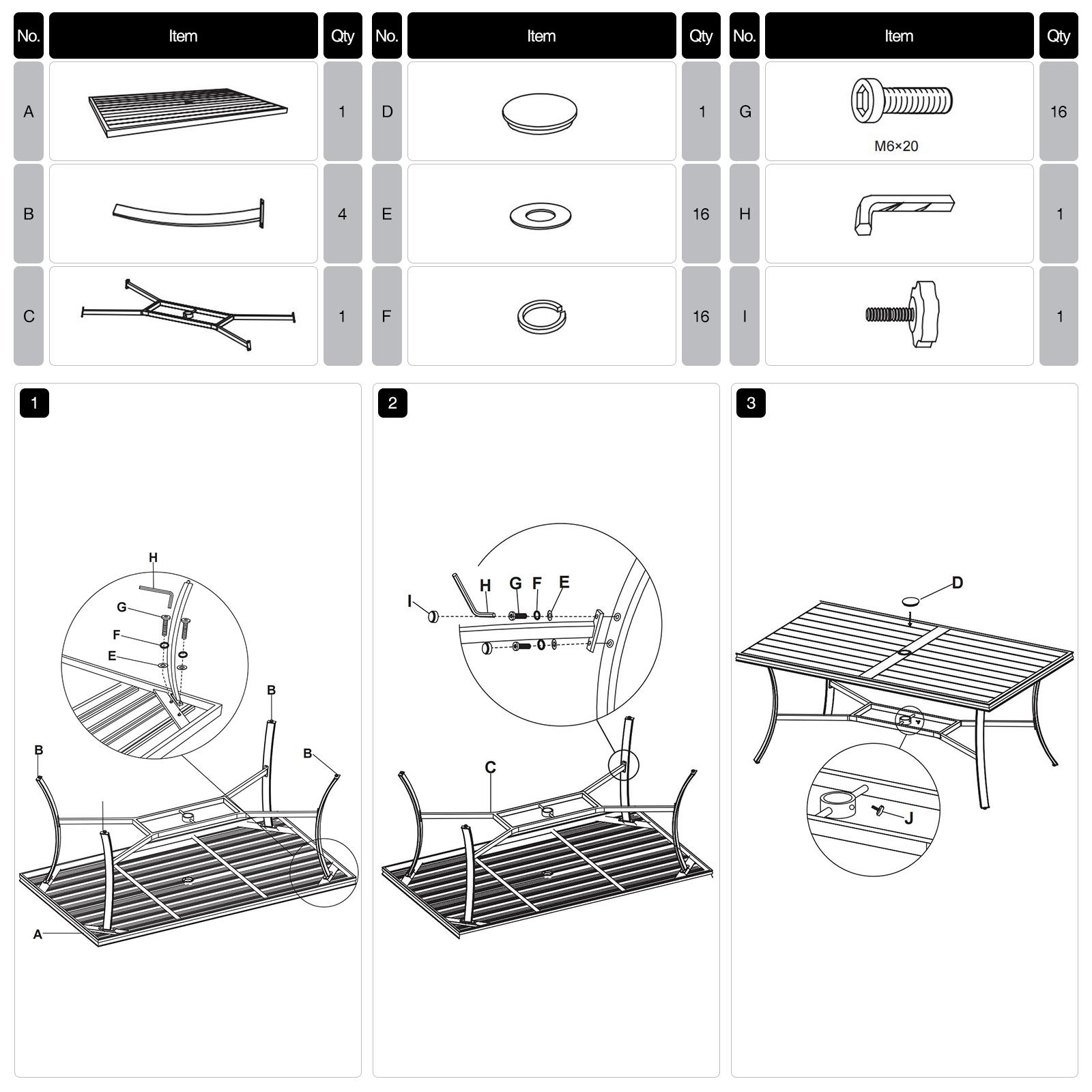 Bayfeve BF-7088SKH Patio-Tables - View #7