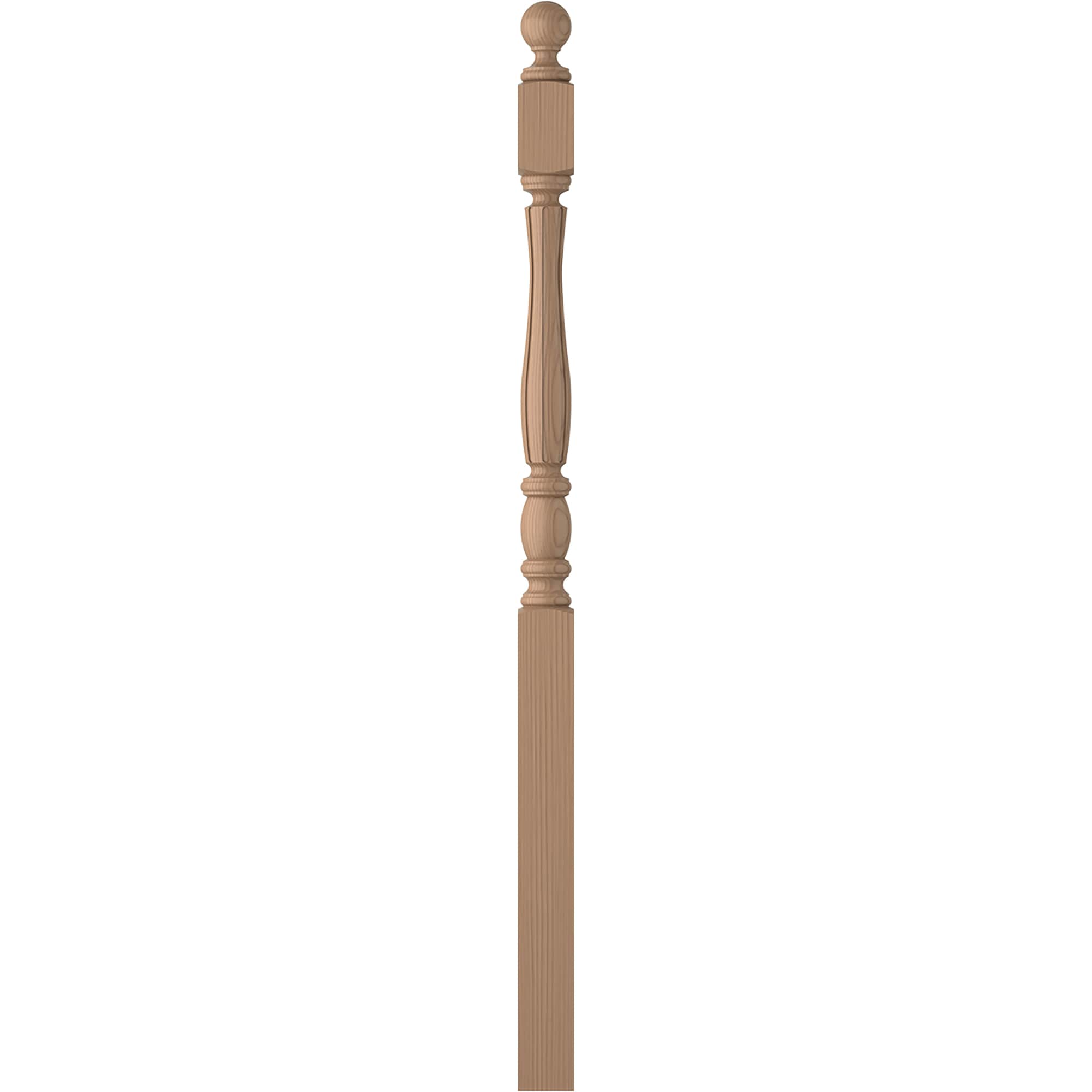L.J. Smith Stair Systems LJF-3242BT-P LaSalle 3-in x 57.6875-in Unfinished Poplar Starting Stair Newel Post