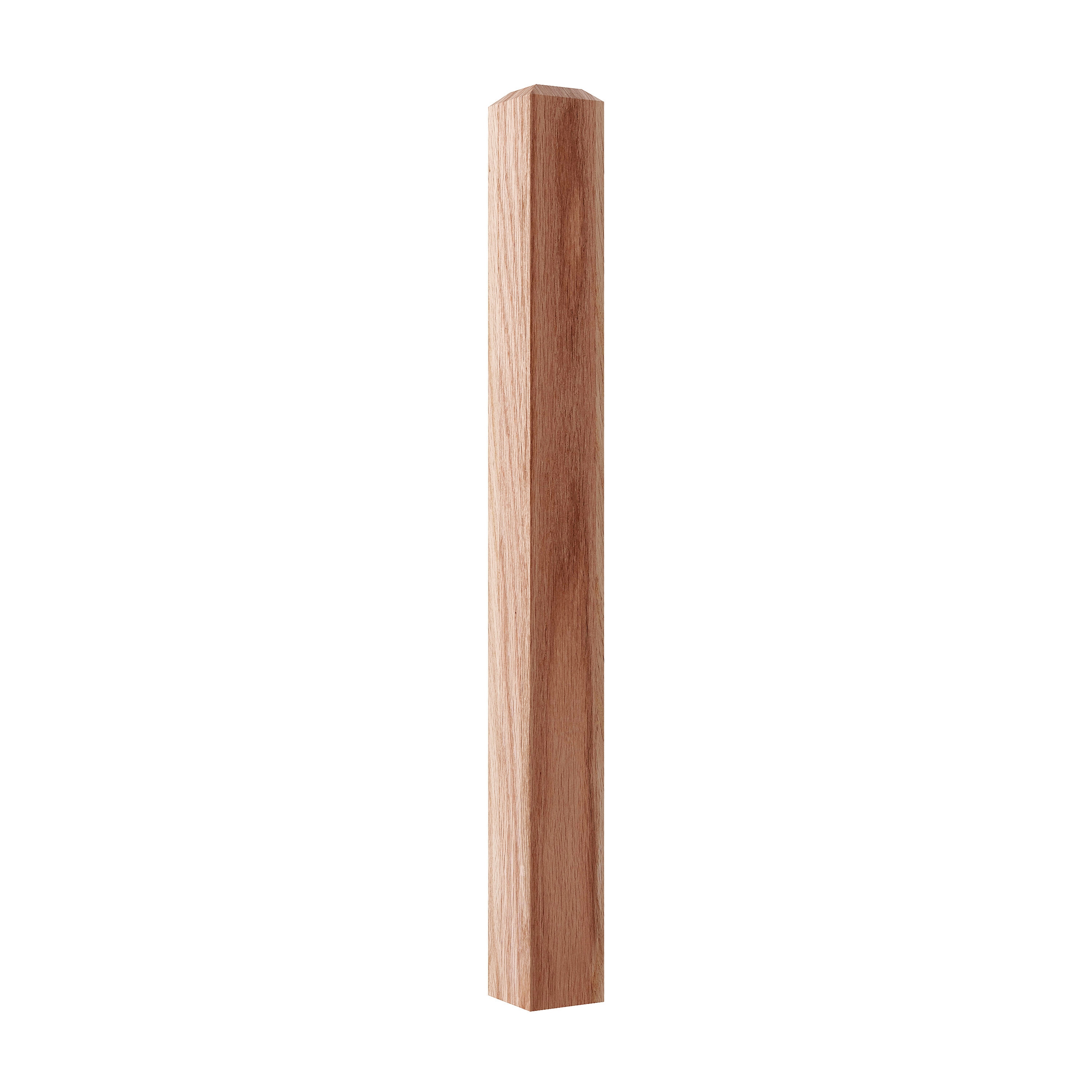 Crown Heritage 4414300 Craftsman 3-in x 43-in Unfinished Red oak Universal Stair Newel Post