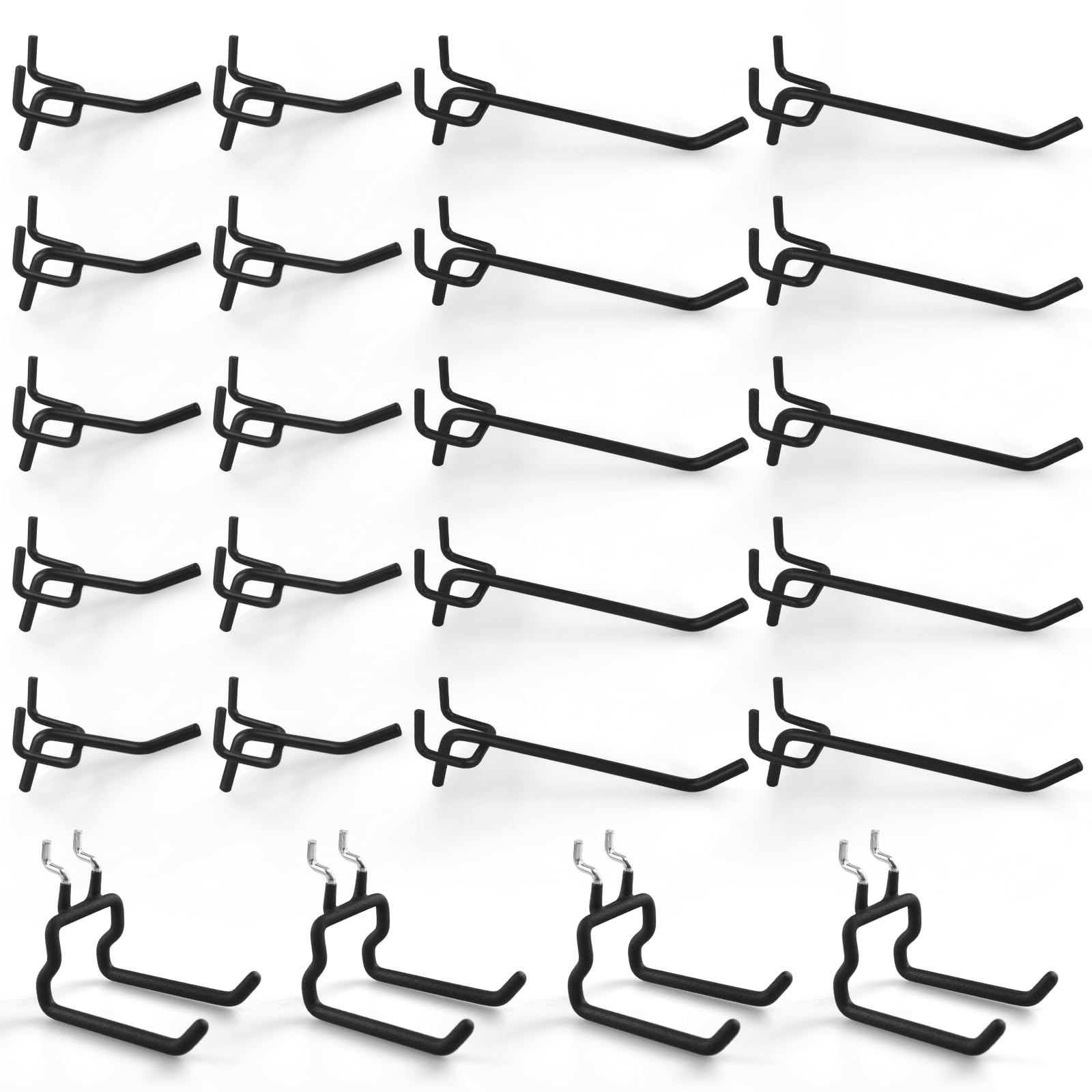 Tool Racking Bracket Vrbgify 24 pack pegboard hooks fits quarter inch pegboards heavy duty ...