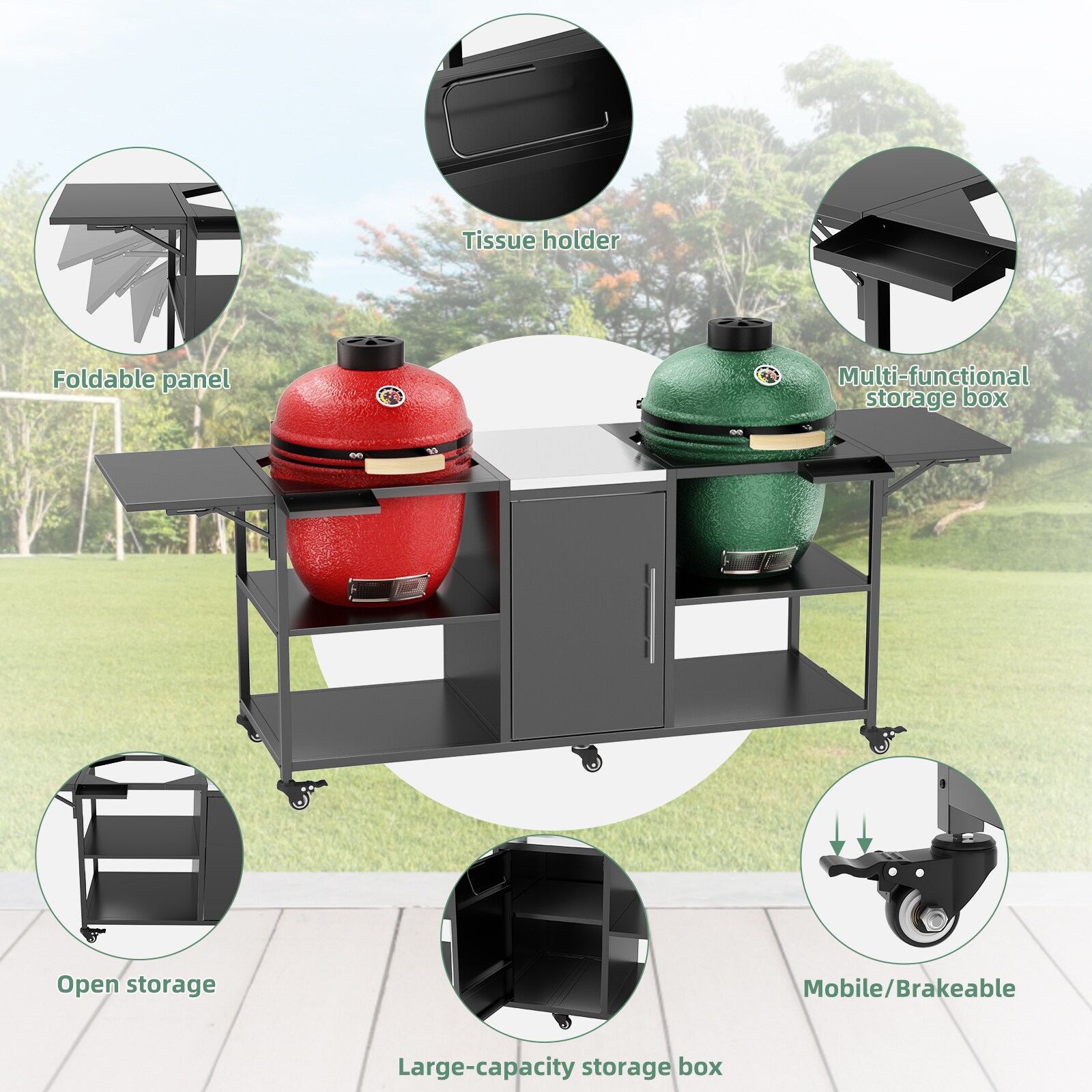 Siavonce XHP328545 Grill-Carts-Grill-Stands - View #8