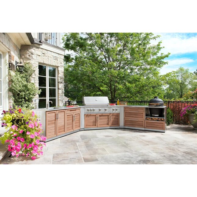 NewAge Products Outdoor Kitchen-Piece 184-in W x 24-in D x 36.5-in H ...