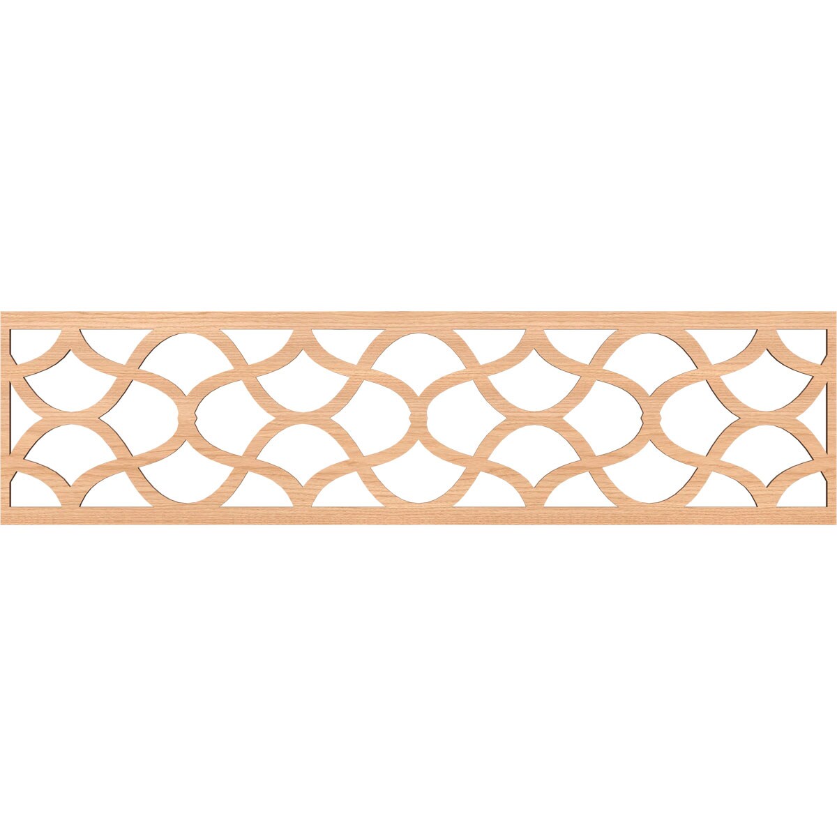 Ekena Millwork MLDA12X47RSTHI Resort Fretwork Flat Trim 13-in x 3.92-ft Hickory Brown Unfinished 2156712 Pierced Wall Panel Moulding