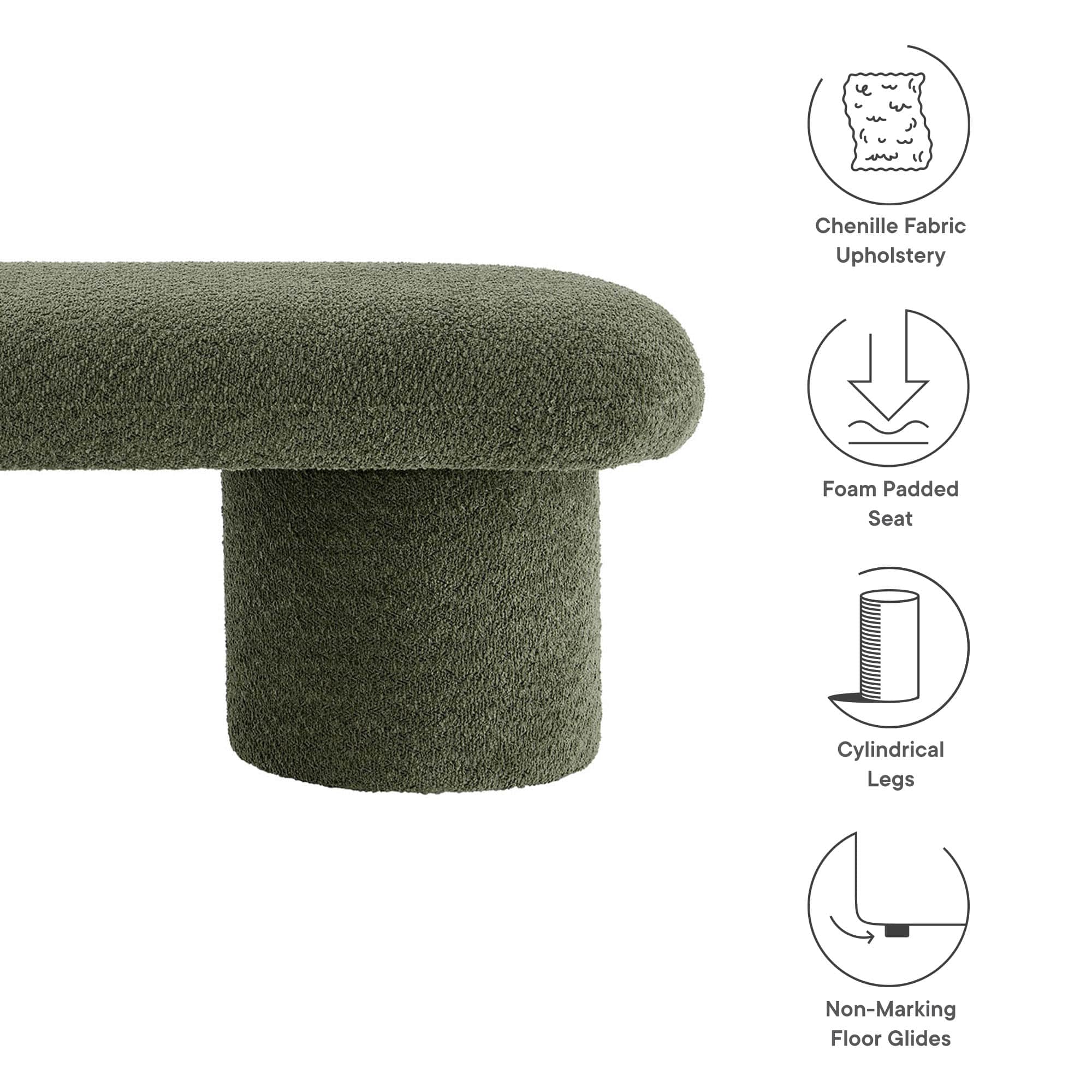 Modway EEI-7084-SGE bench - View #2